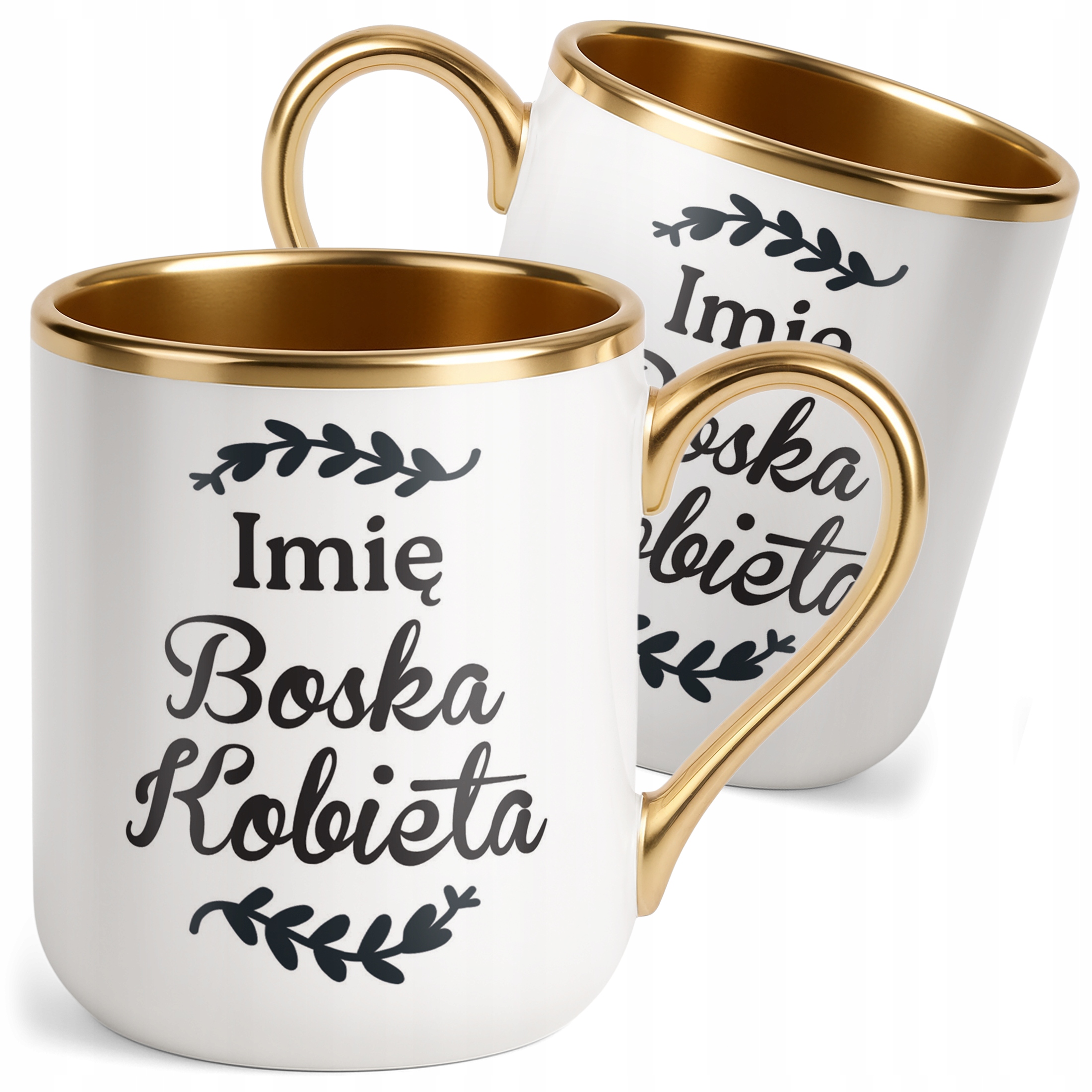 Kubek Premium Złoty Personalizowany Dzień Kobiet Zabawny Prezent Upominek