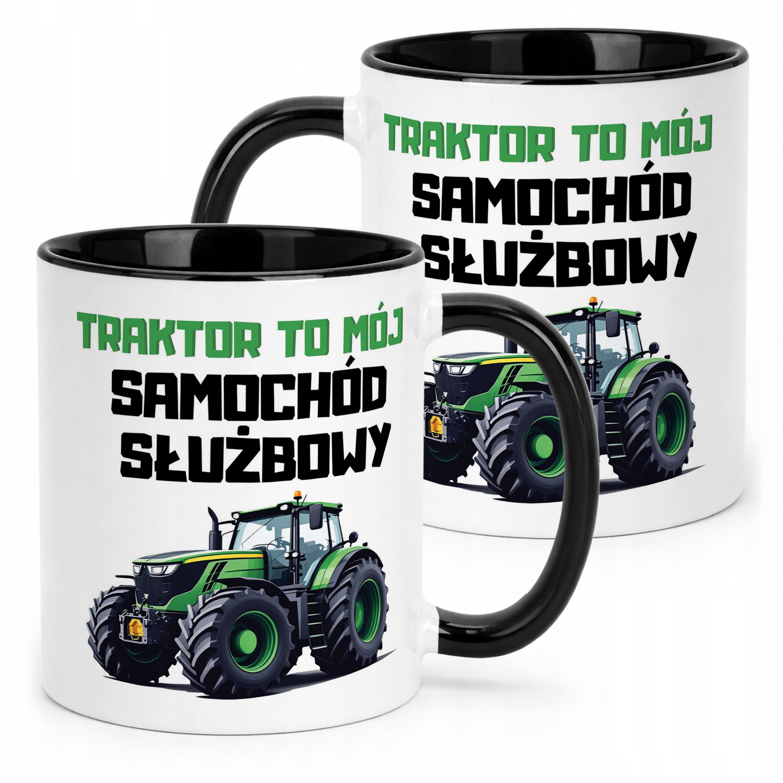 Kubek Czarny Rolnik Dla Rolnika Traktor Zabawny Prezent Upominek