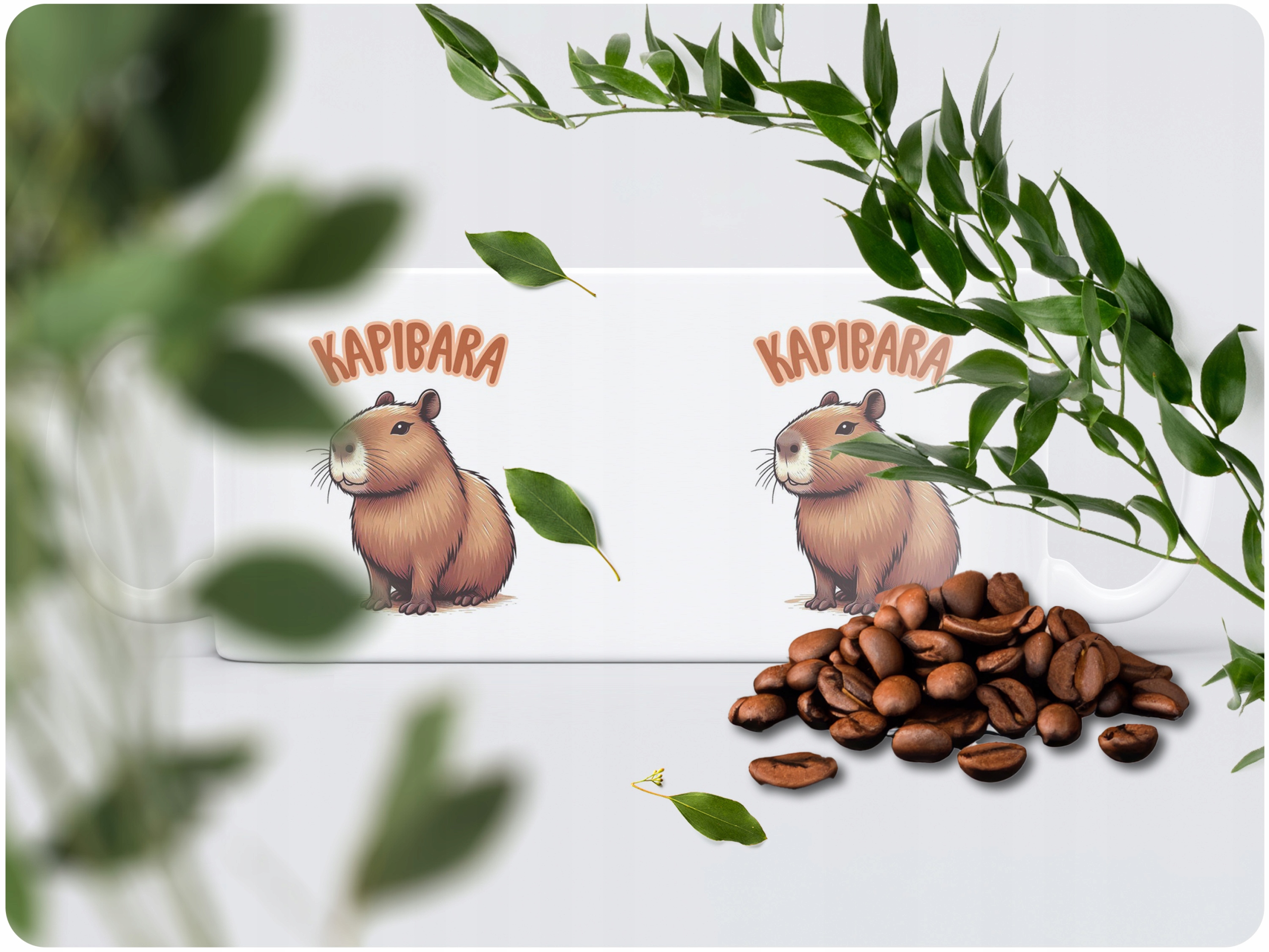 Kubek ceramiczny 330 ml Kapibara Zwierzak Słodki Prezent Upominek