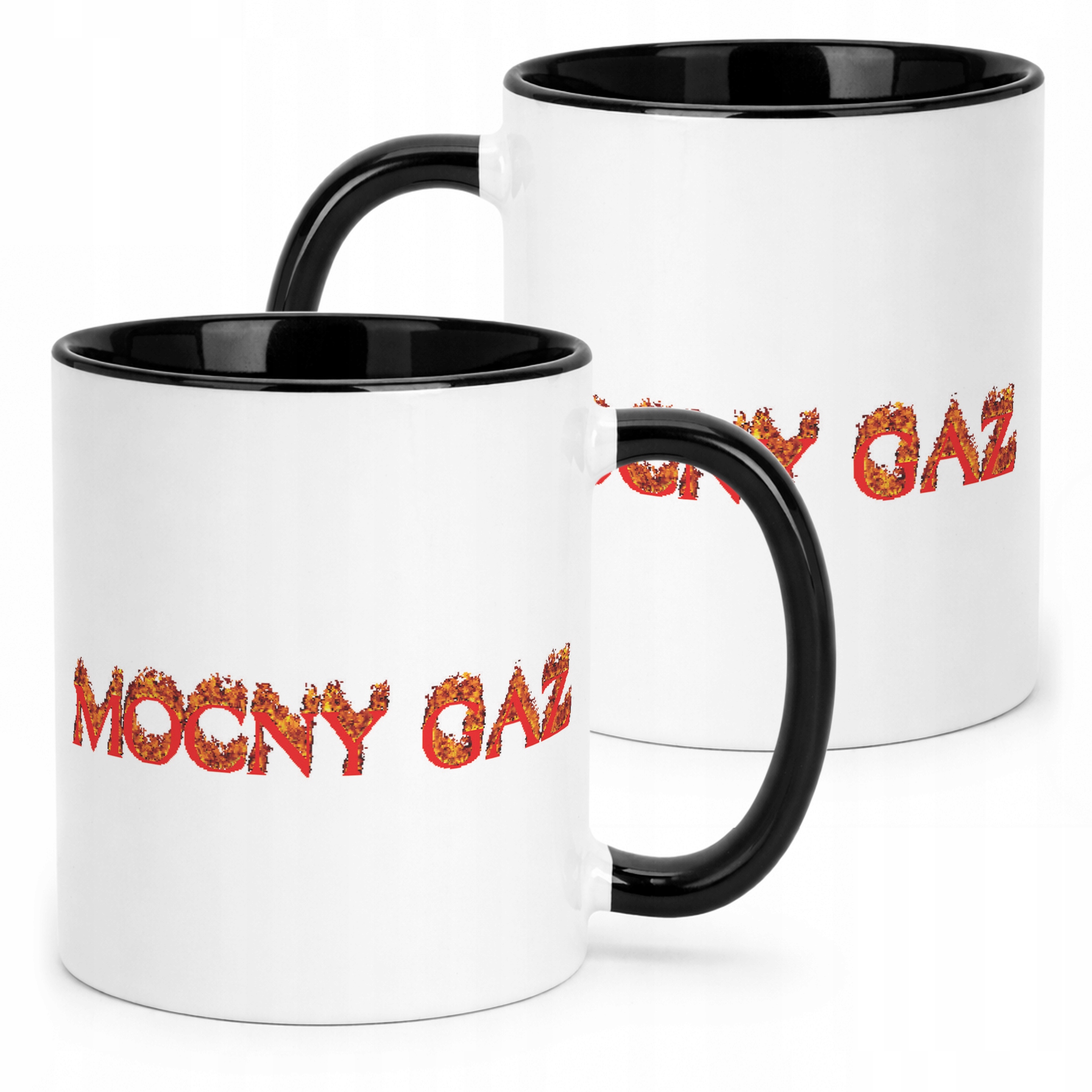 Kubek Czarny Mocny Gaz Memy Zabawne Prezent