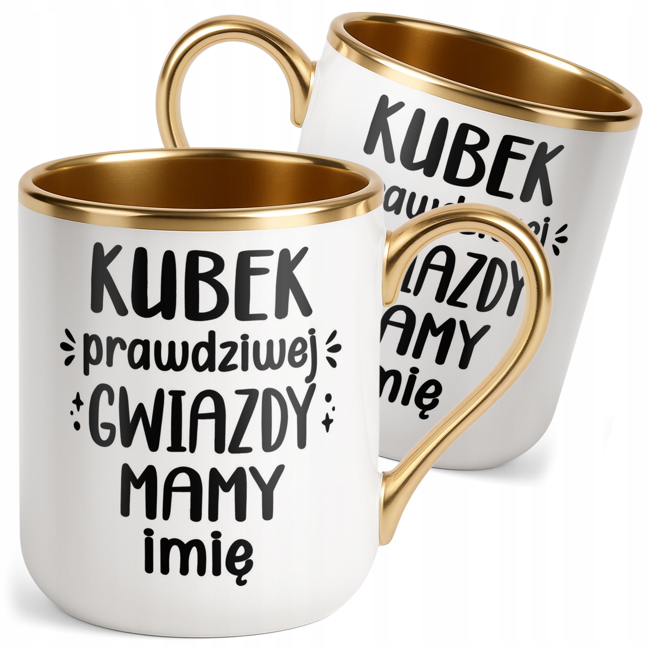 Kubek Premium Złoty Personalizowany Dzień Matki Dla Mamy Prezent Upominek