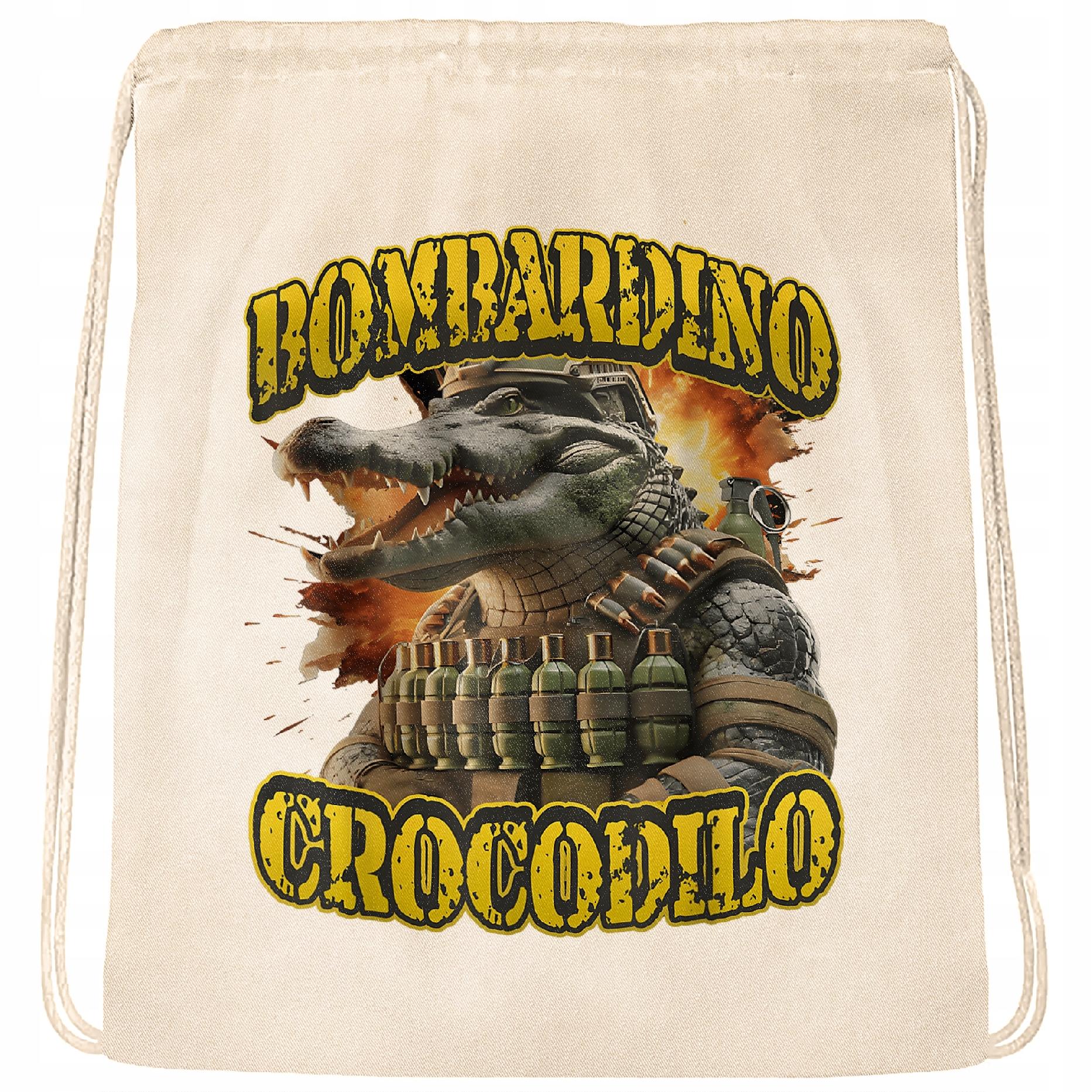 Plecak bawełniany Bombardino Crocodilo viral tiktok brainrot