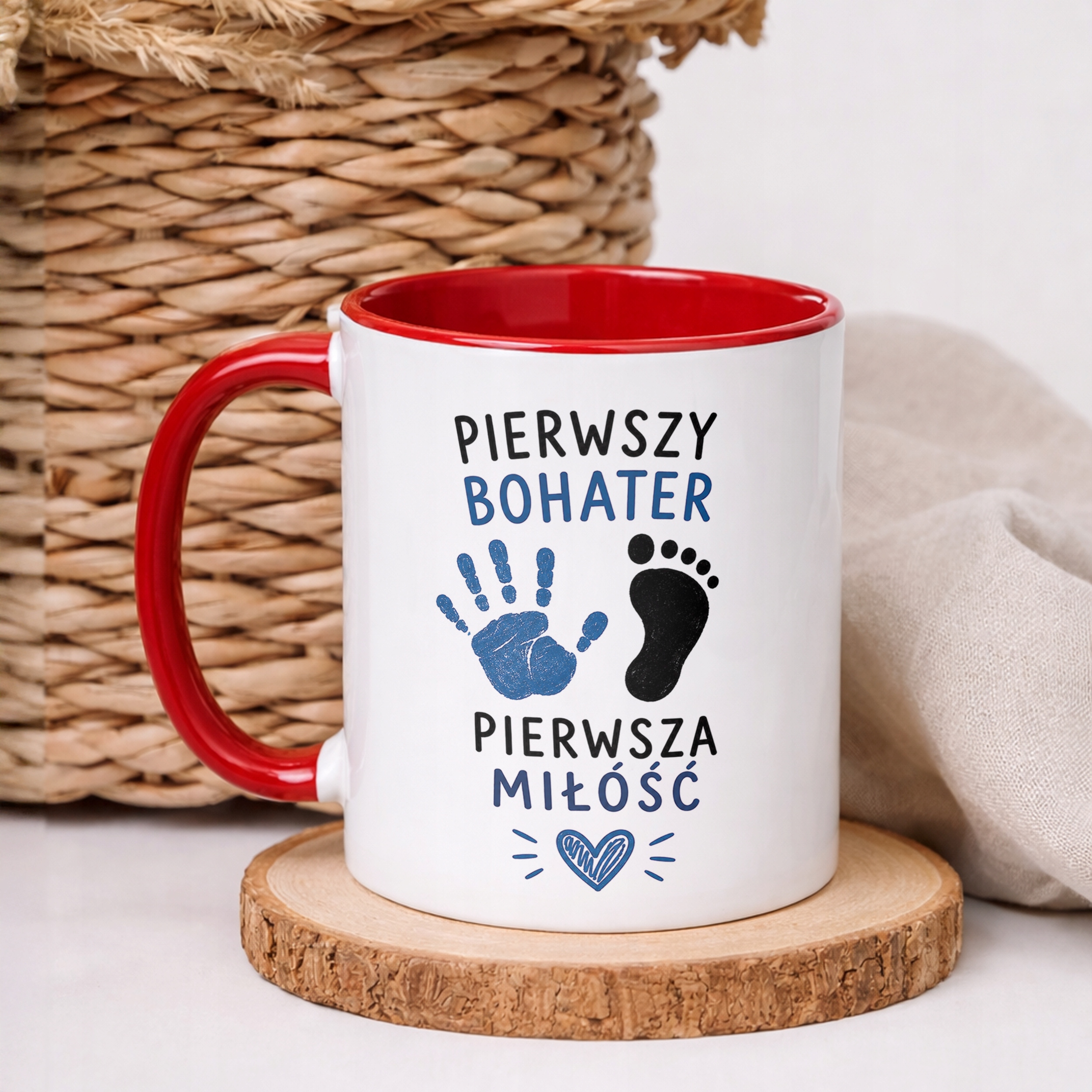 Kubek Czerwony prezent na Dzień Ojca dla taty upominek