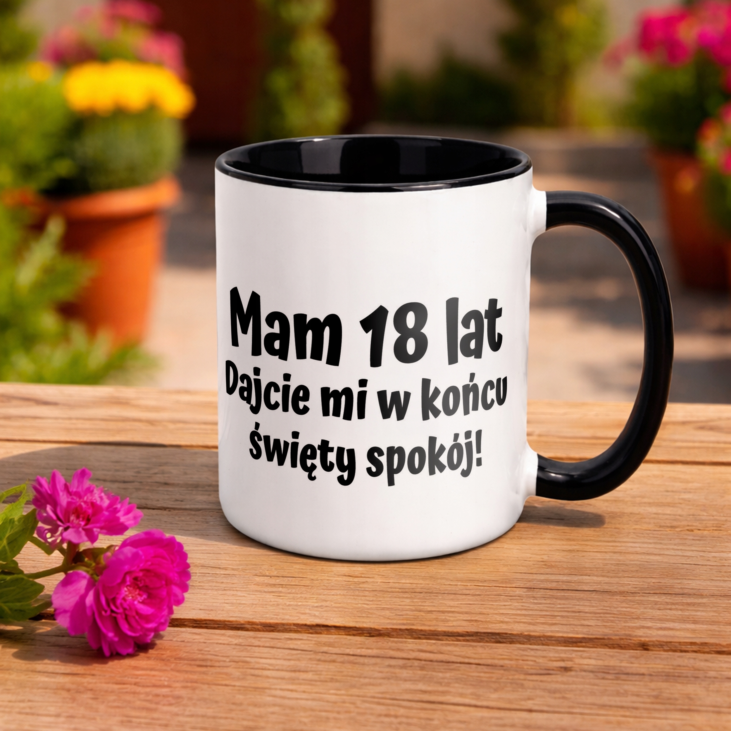 Kubek Czarny Mam 18 Lat Na Urodziny Prezent Upominek