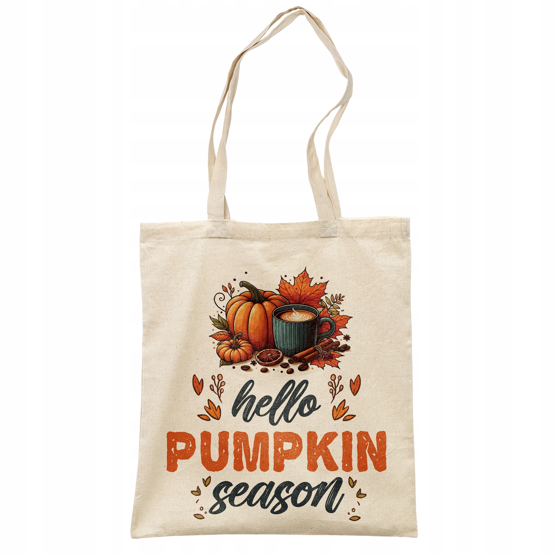 Torba bawełniana na zakupy Jesień Hello Pumpkin Dynia Prezent