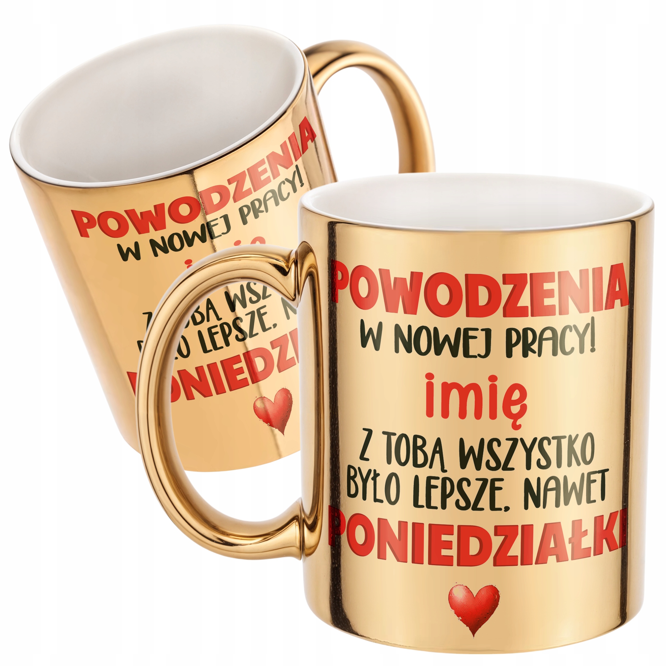 Złoty Kubek ceramiczny Personalizowany Pożeganie Odejście z Pracy Prezent