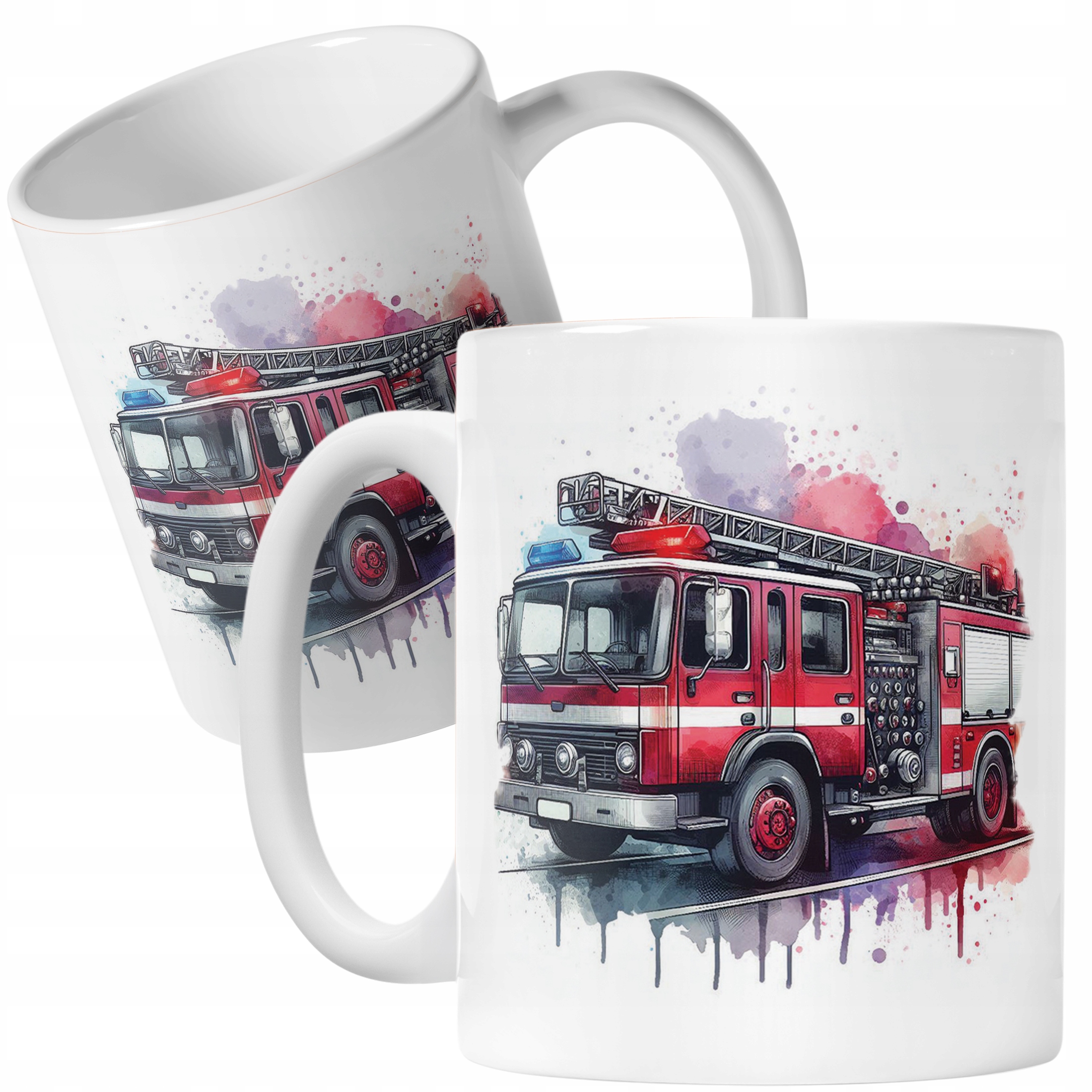 Kubek ceramiczny Dla Strażaka Wóz Strażacki Prezent Upominek