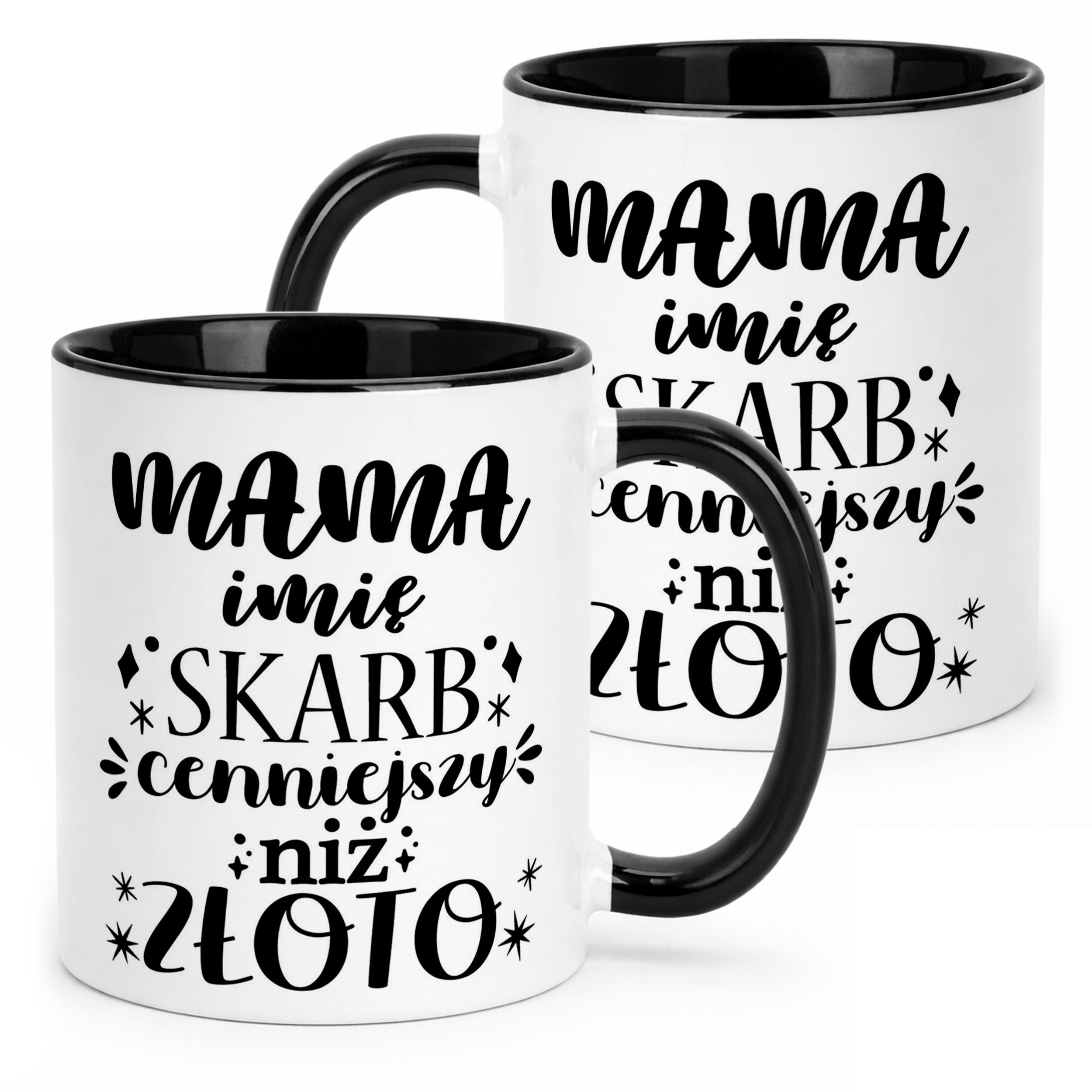 Kubek Czarny Personalizowany Dzień Matki Dla Mamy Prezent Upominek
