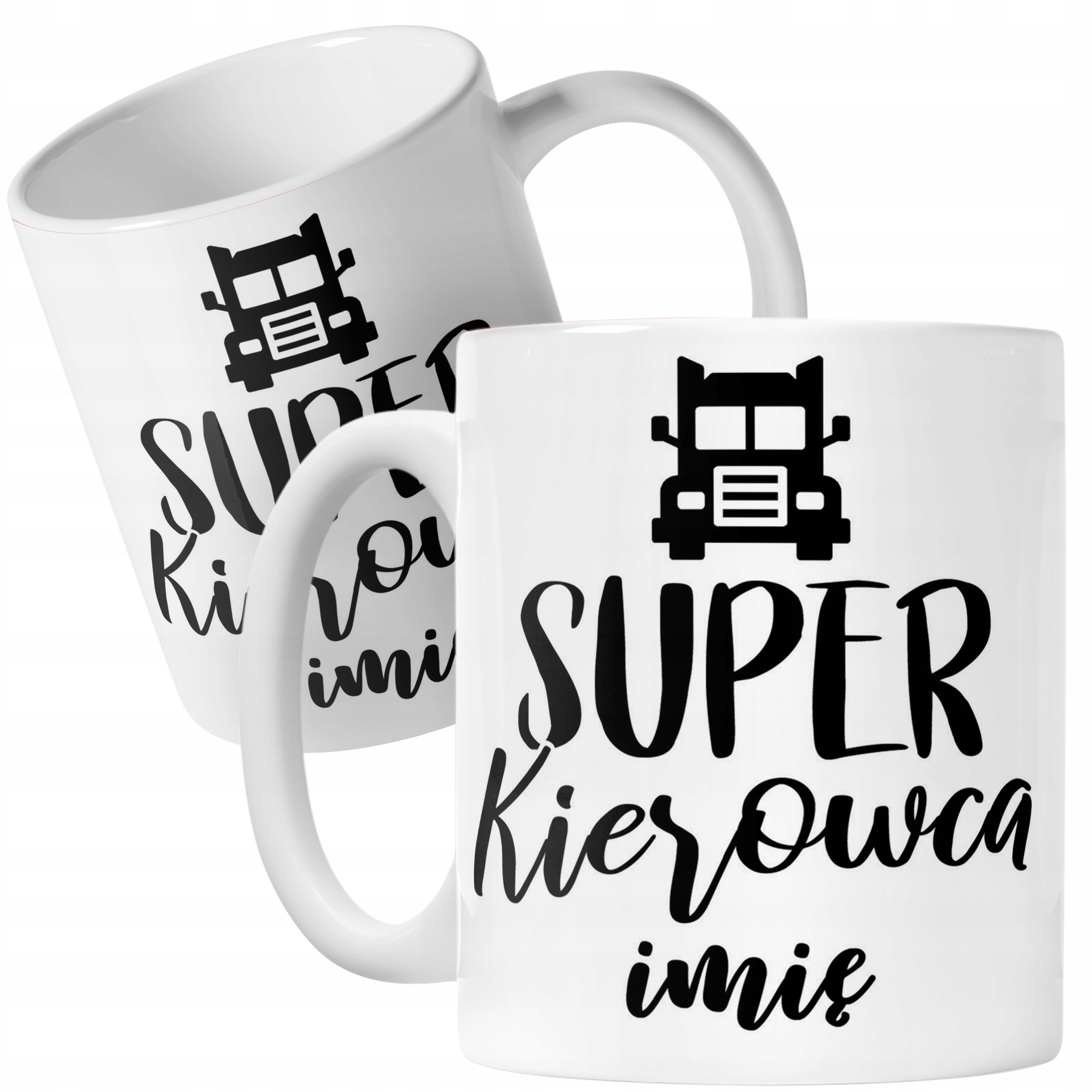Kubek Ceramiczny Personalizowany Super Kierowca Prezent Upominek