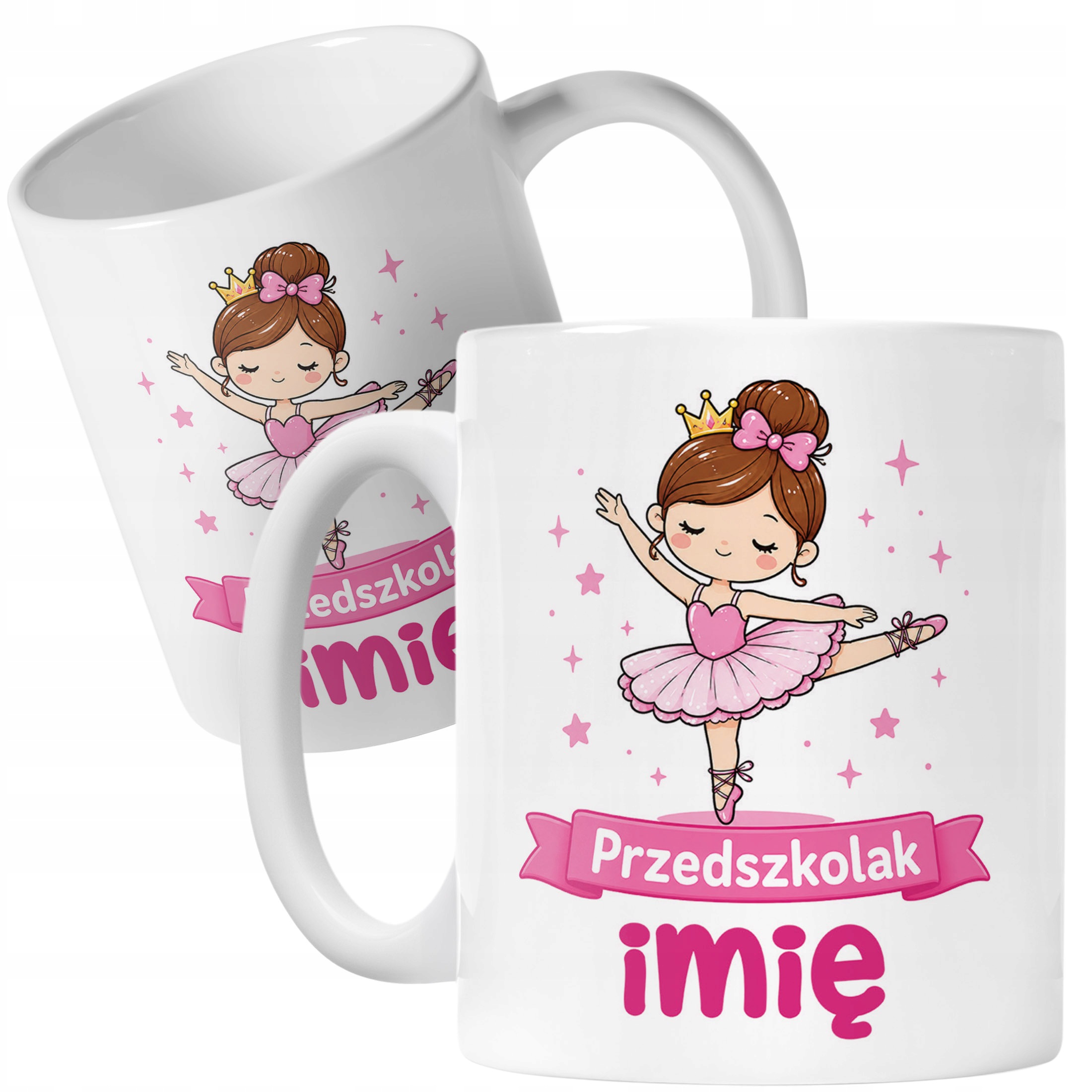 Biały Kubek z nadrukiem personalizowany Przedszkolak Szkoła Dla Dzieci