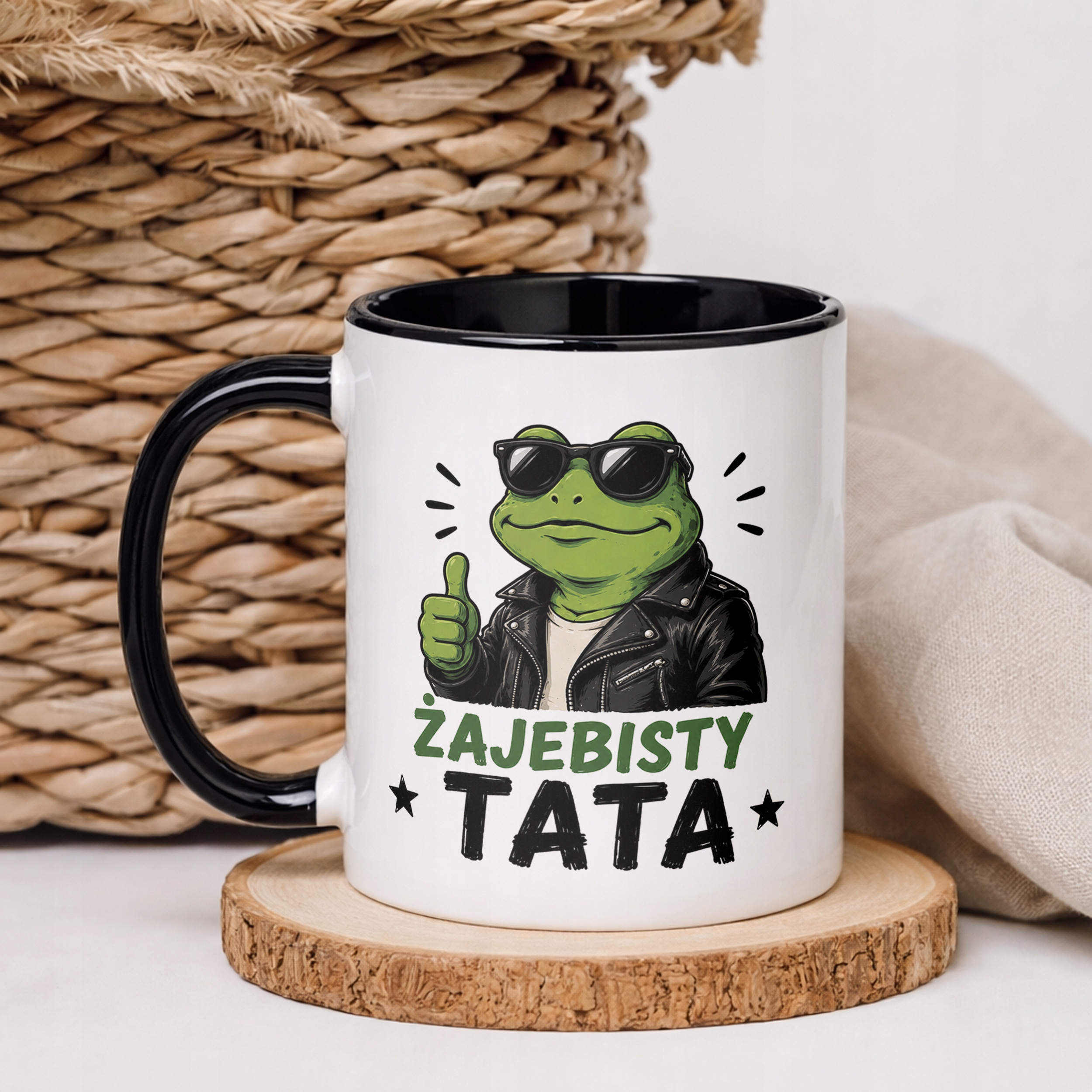 Kubek Czarny Dzień Ojca prezent dla taty miły upominek