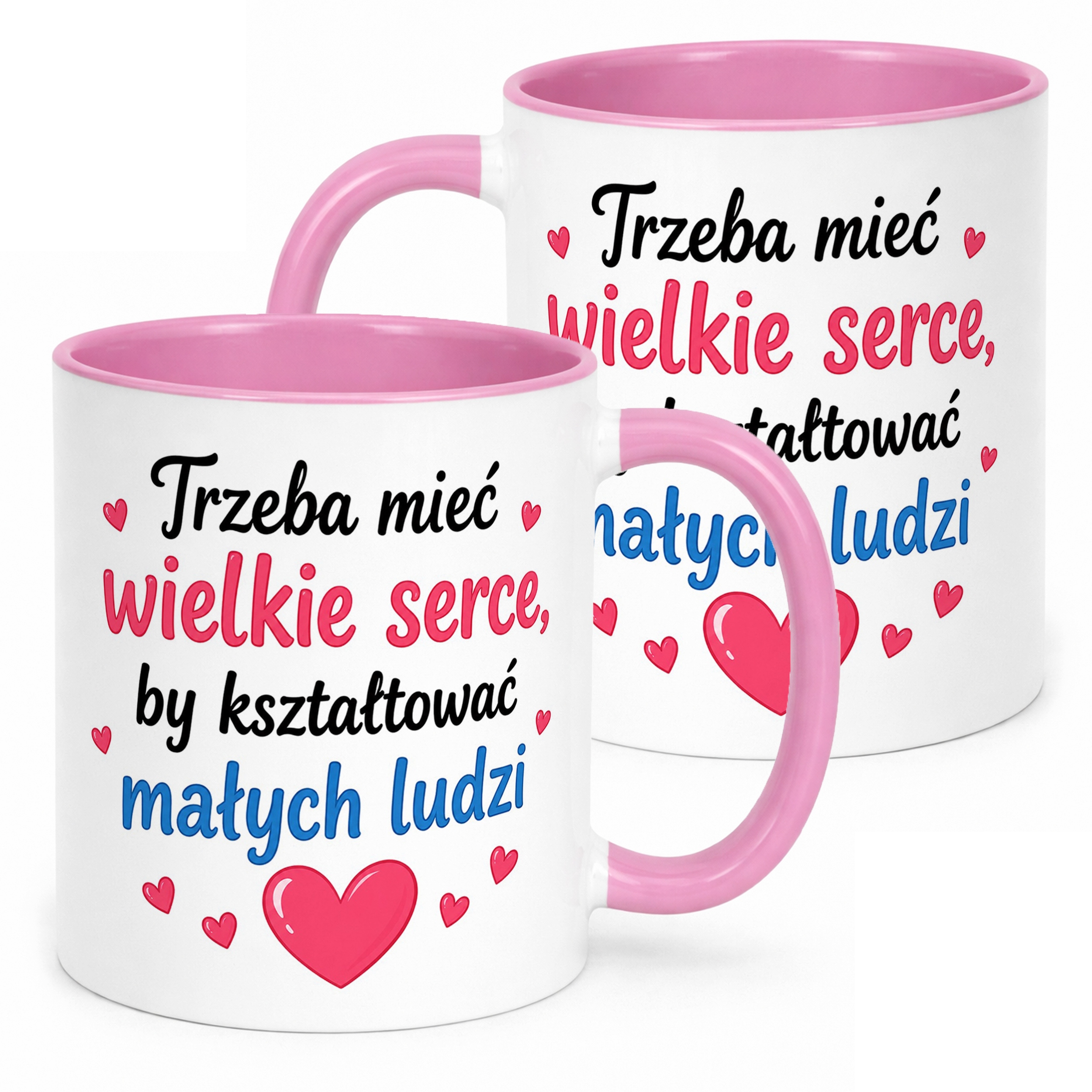Kubek Różowy Dzień Nauczyciela Prezent Upominek Szkoła