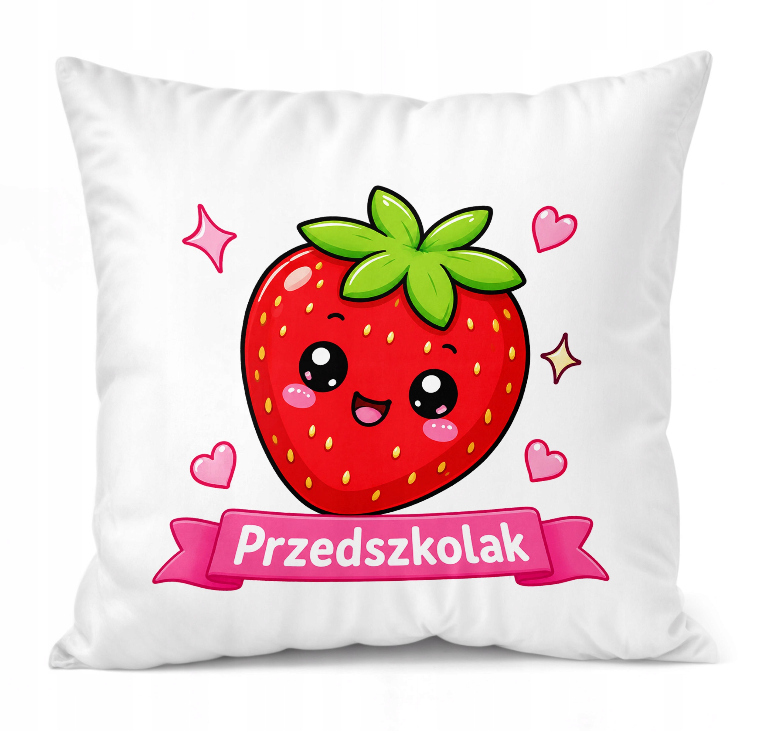 Zestaw Kubek Różowy Poduszka Z Nadrukiem Przedszkolak Szkoła Prezent