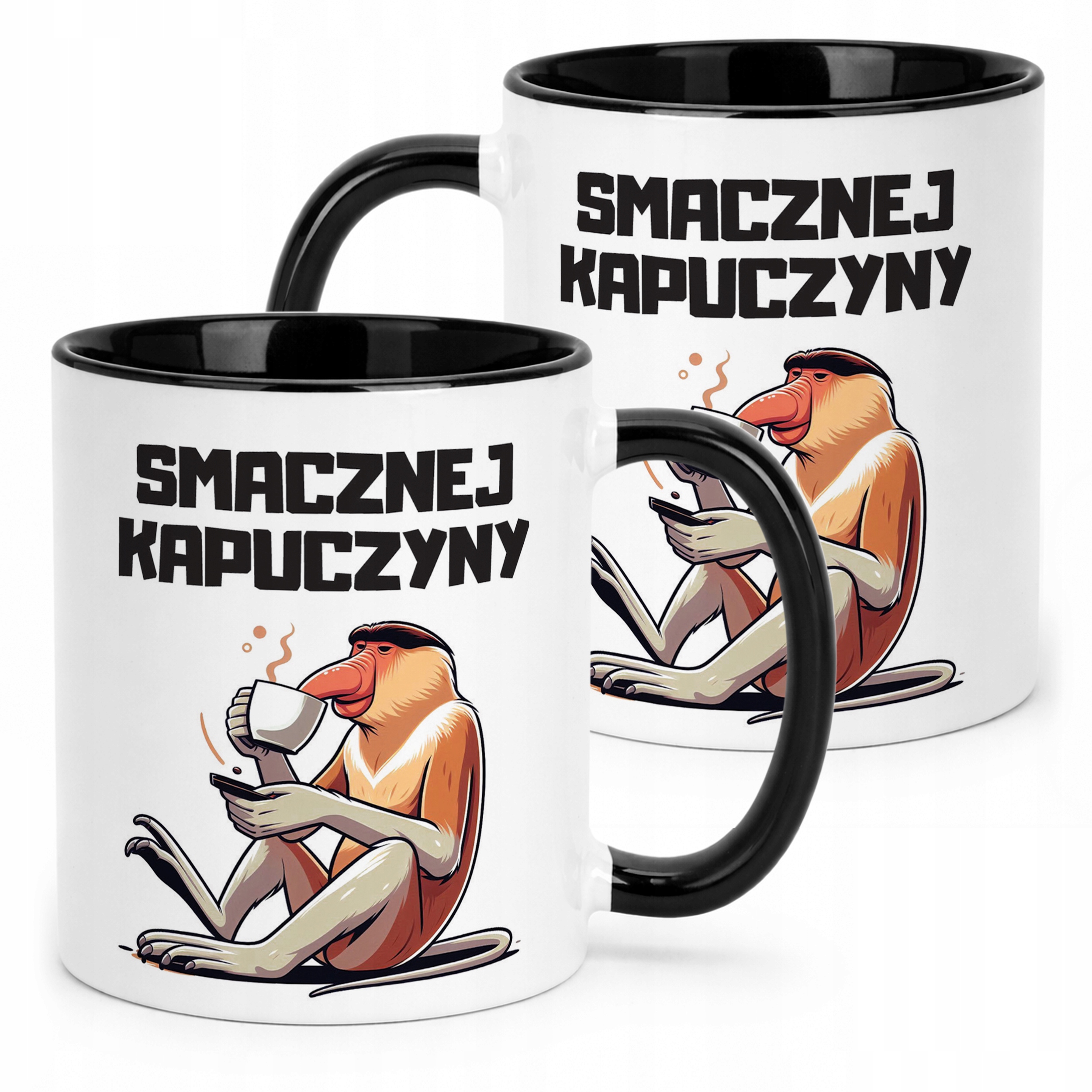 Kubek Czarny Janusz Nosacz Kawa Zabawny Prezent Upominek