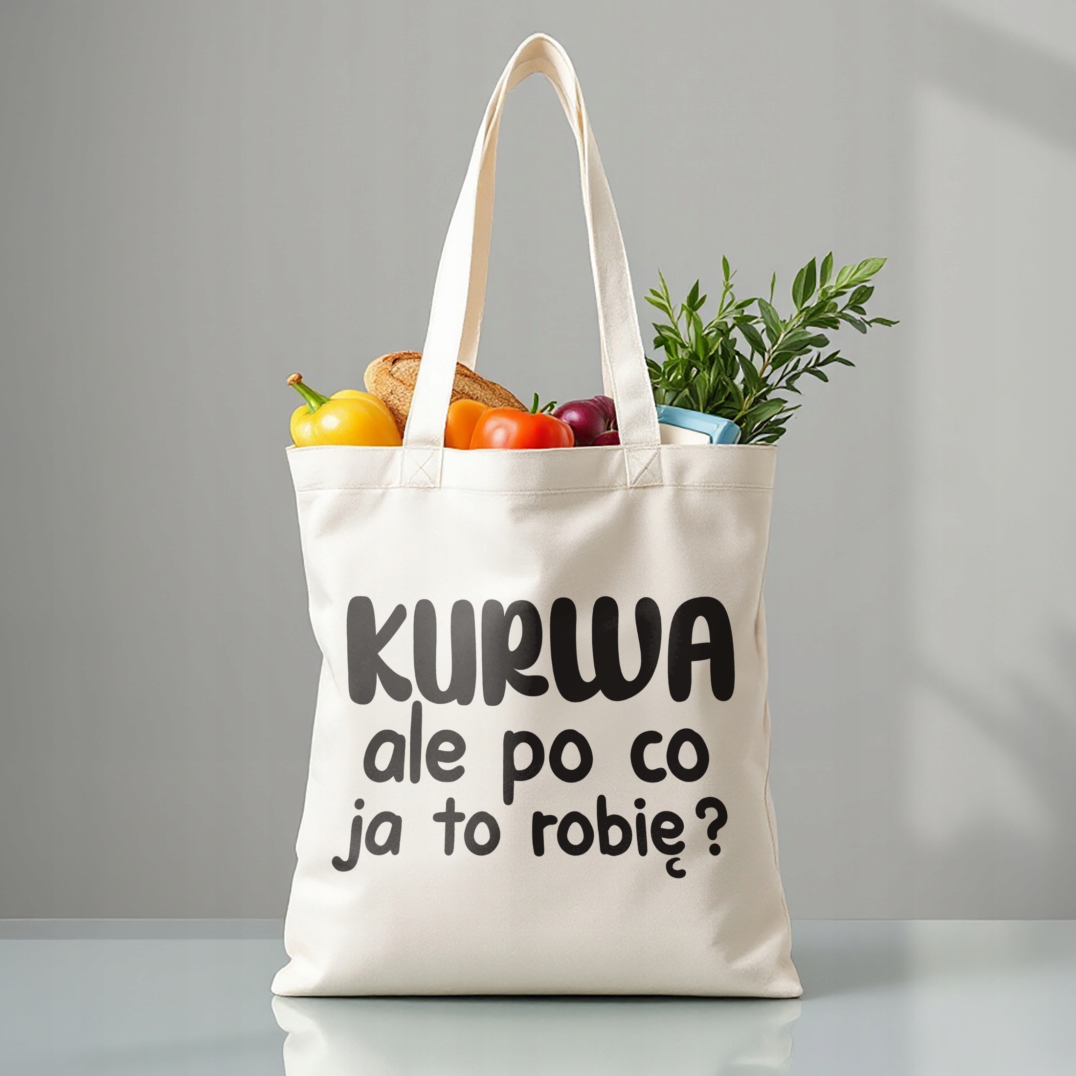 Torba bawełniana premium K**wa Ale Po Co Zabawny Prezent