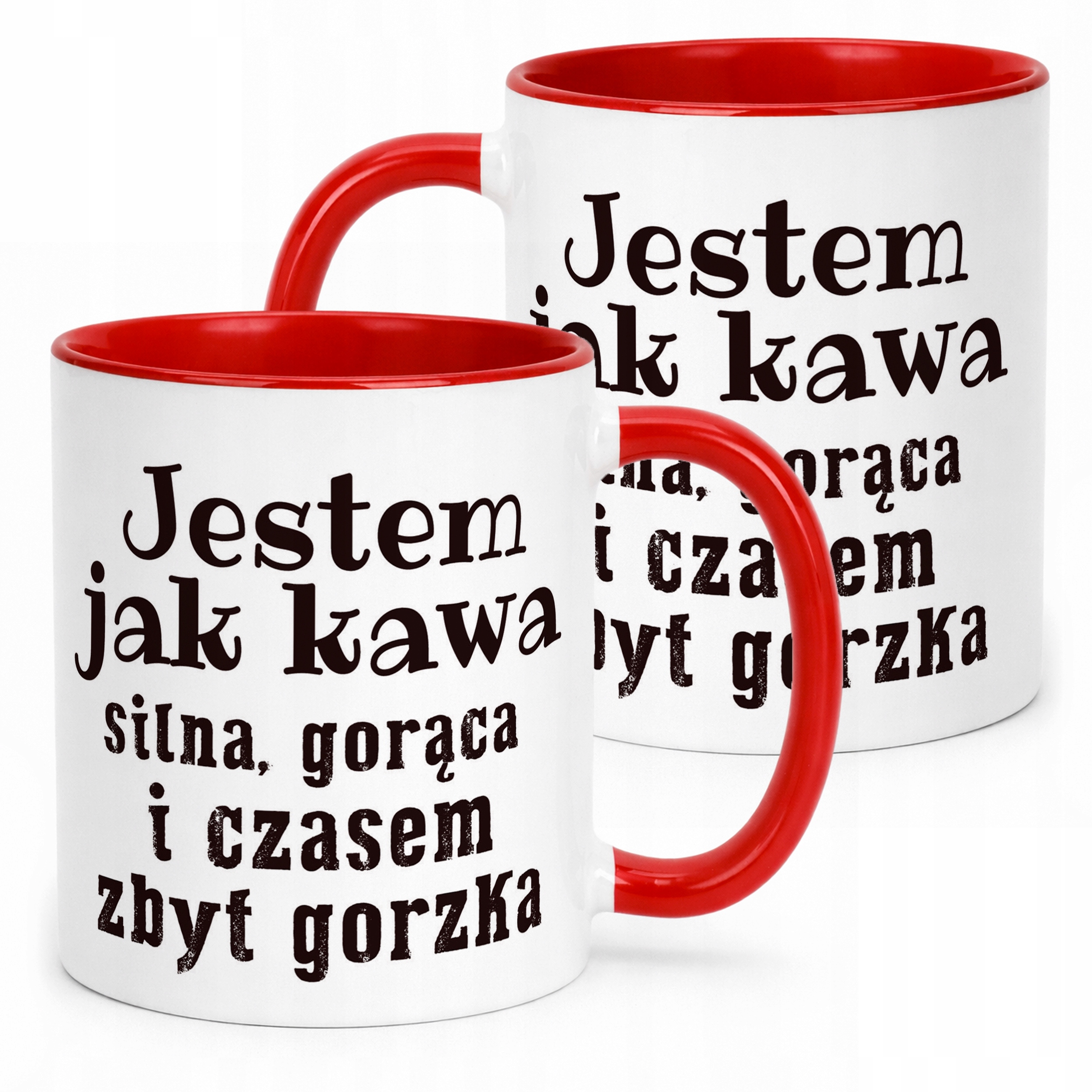 Kubek ceramiczny Jestem Jak Kawa Śmieszny Zabawny Prezent