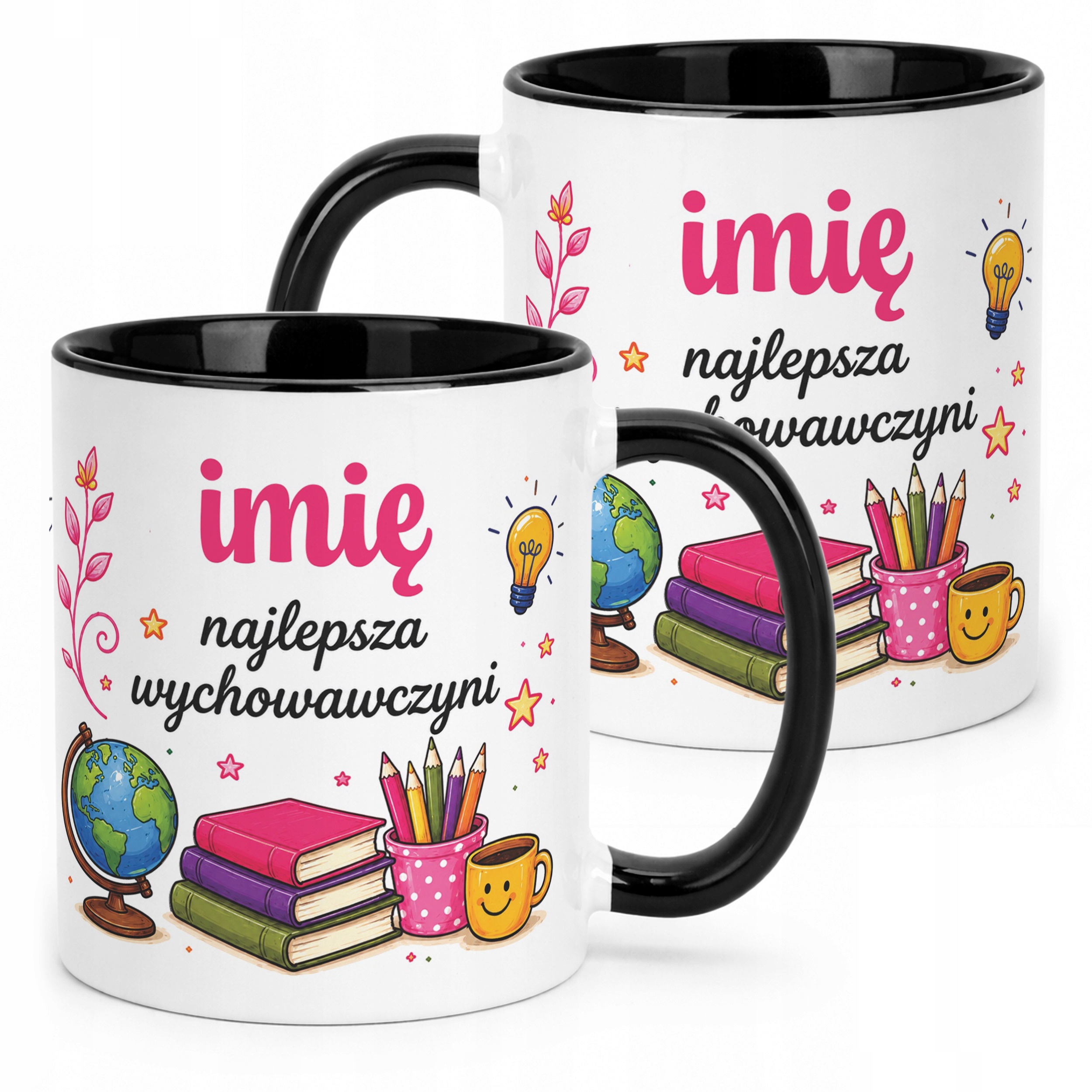 Kubek Czarny z Imieniem Dzień Nauczyciela Dla Wychowawczyni