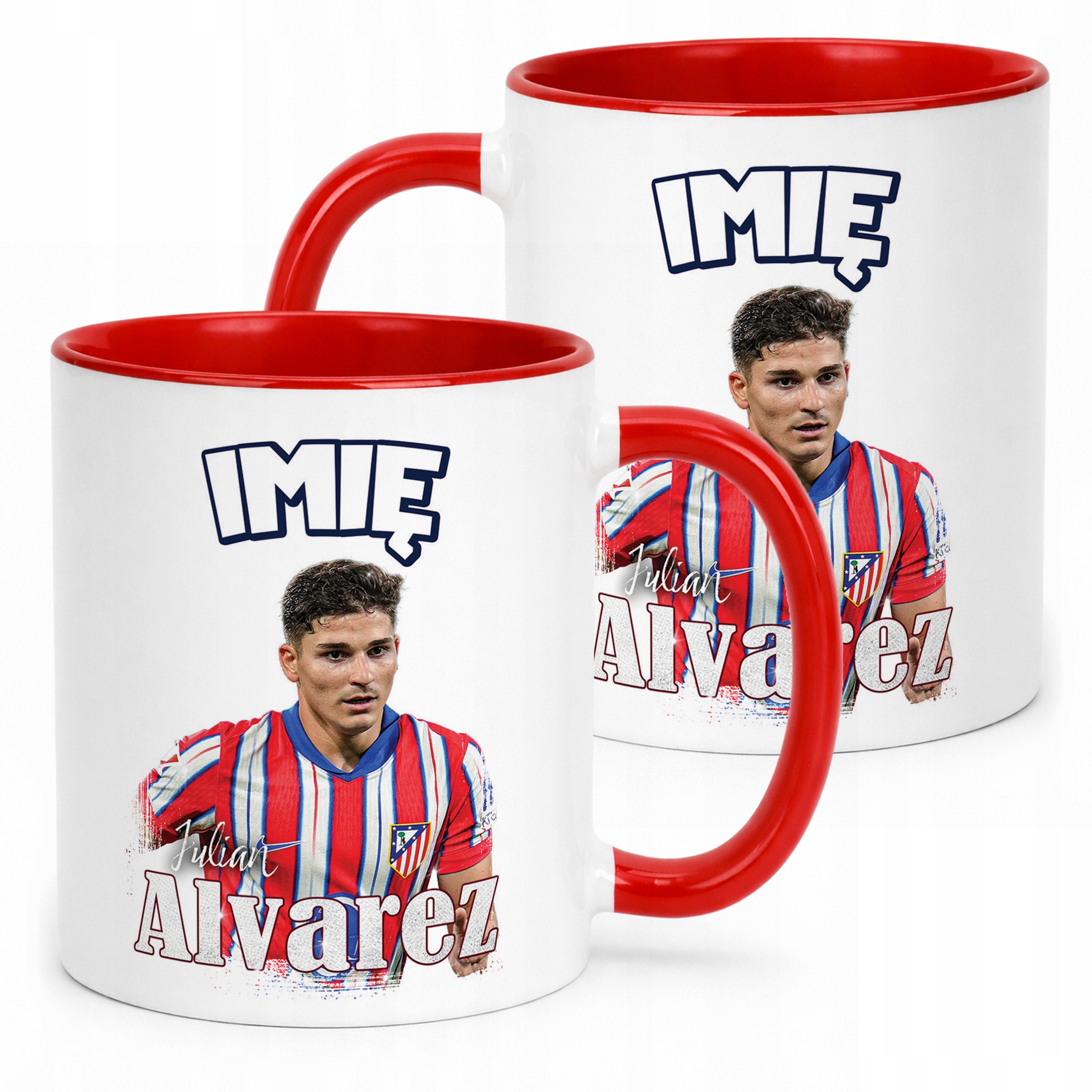 Kubek Czerwony Personalizowany Julián Álvarez Atlético Madryt Prezent