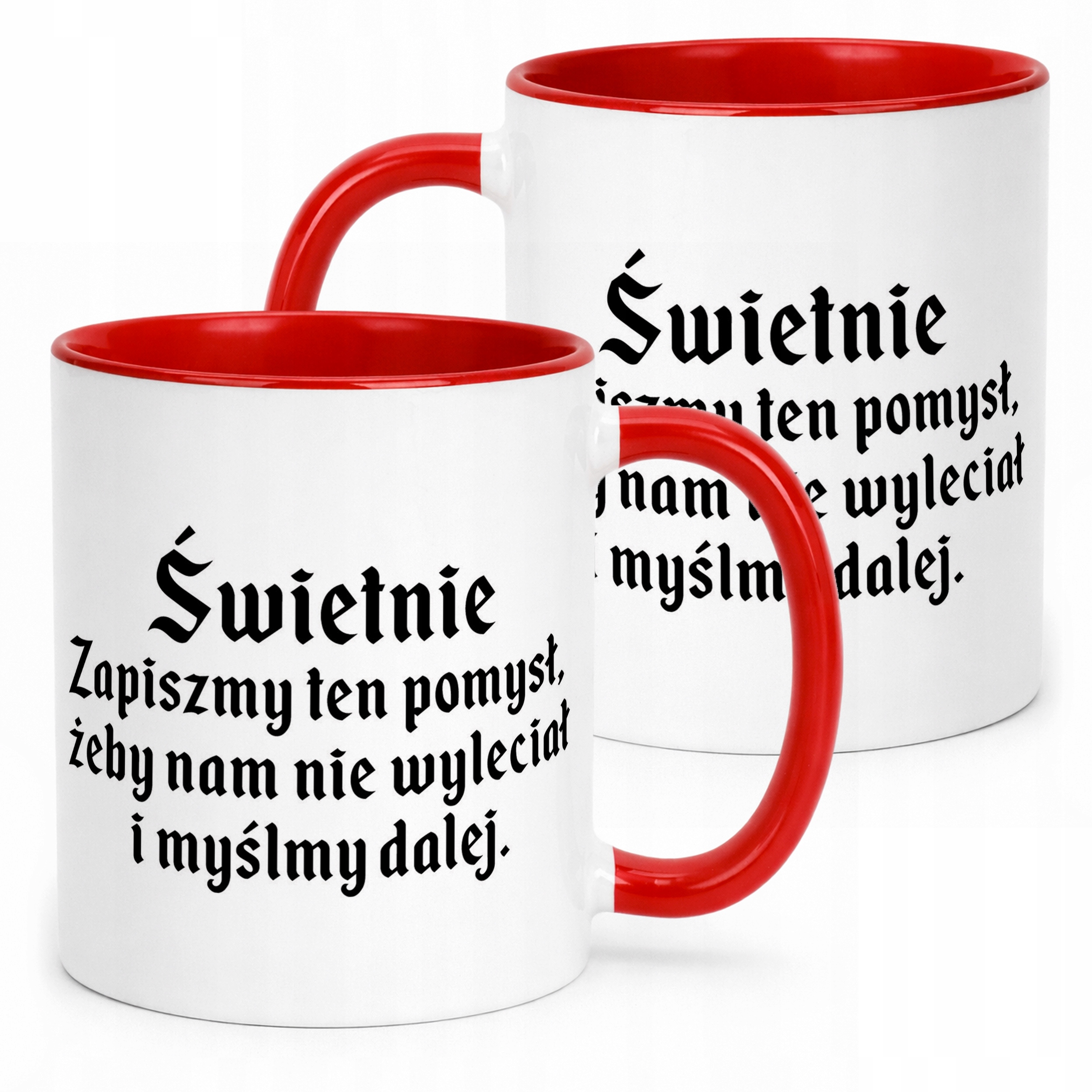 Kubek ceramiczny 1670 Zapiszmy Ten Pomysł I Myślmy Dalej Jan Paweł