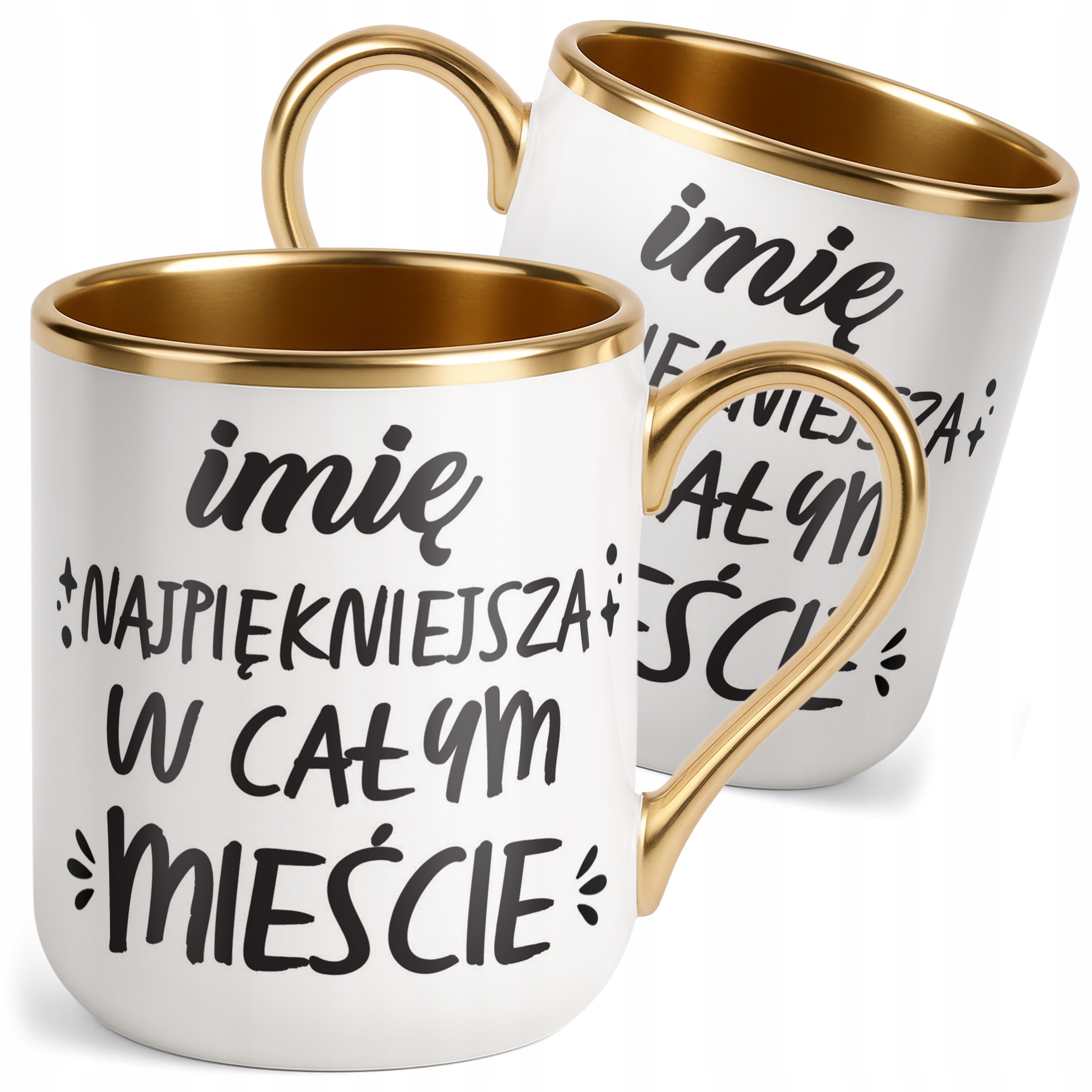 Kubek Premium Złoty Personalizowany Dzień Kobiet Zabawny Prezent Upominek
