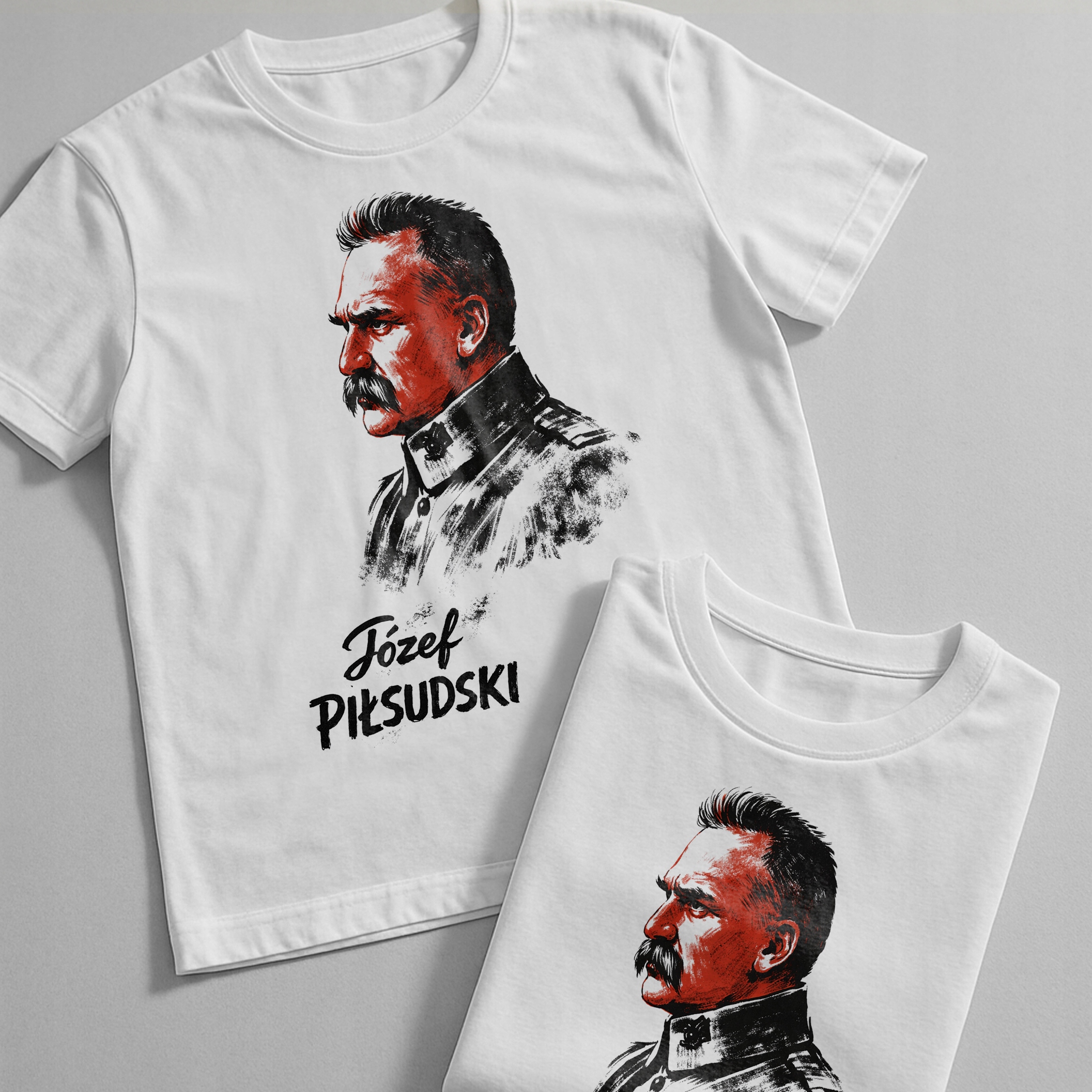Koszulka biała męska Józef Piłsudski Patriotyczna Marszałek Wódz r. 3XL