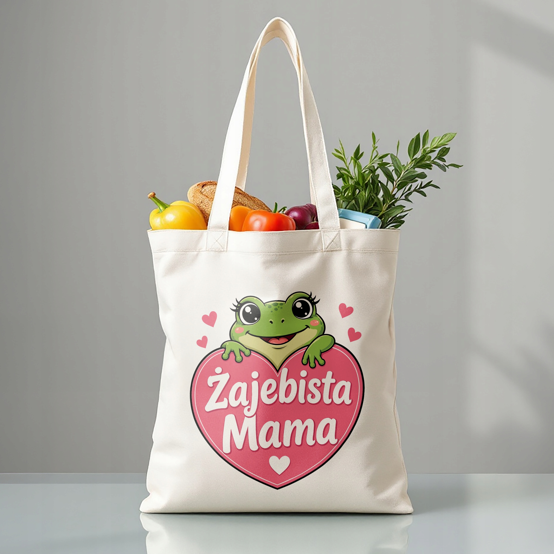 Dzień Matki prezent dla mamy torba bawełniana premium naturalna torba