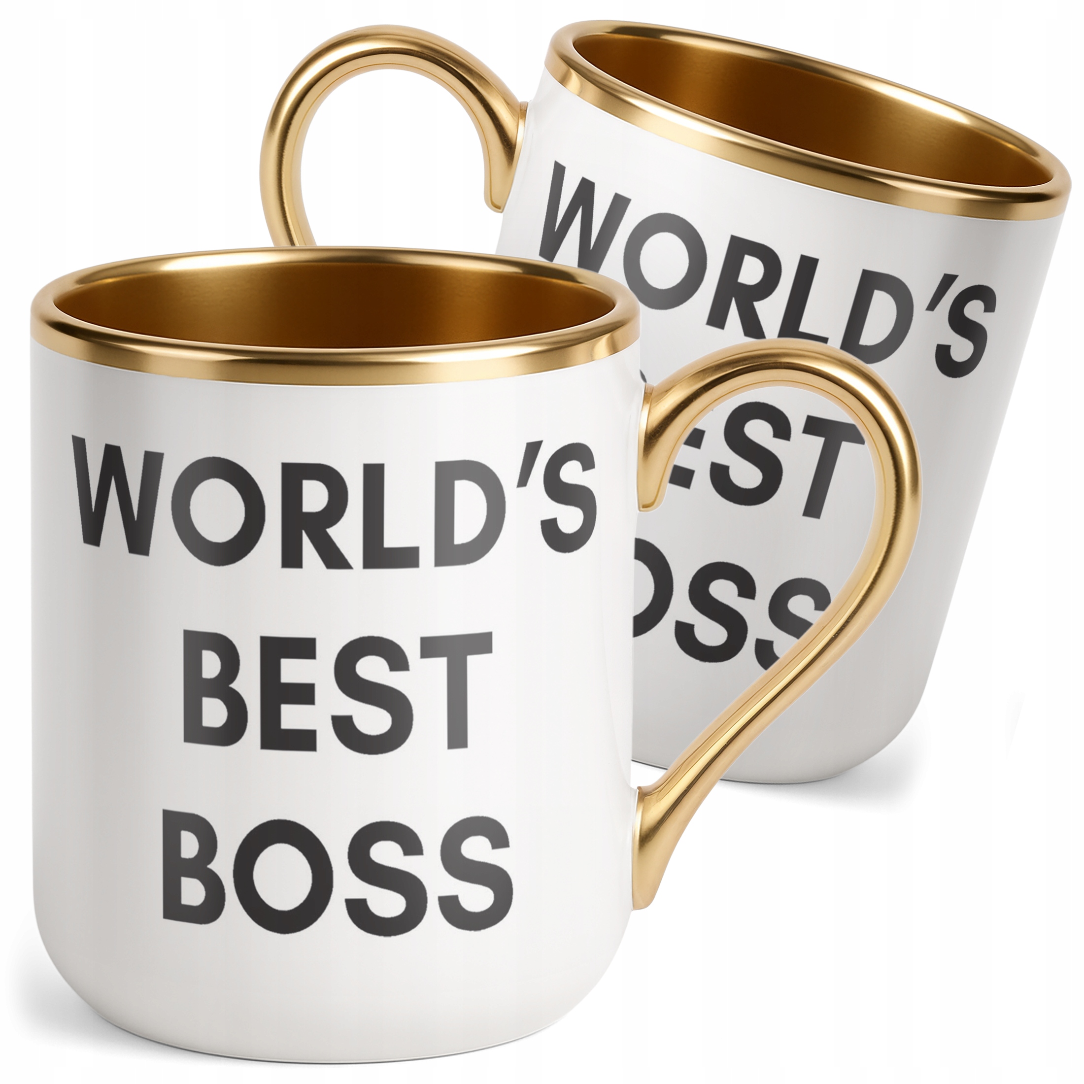 Kubek Premium Złoty World’s Best Boss Dla Szefa Szefowej Prezent