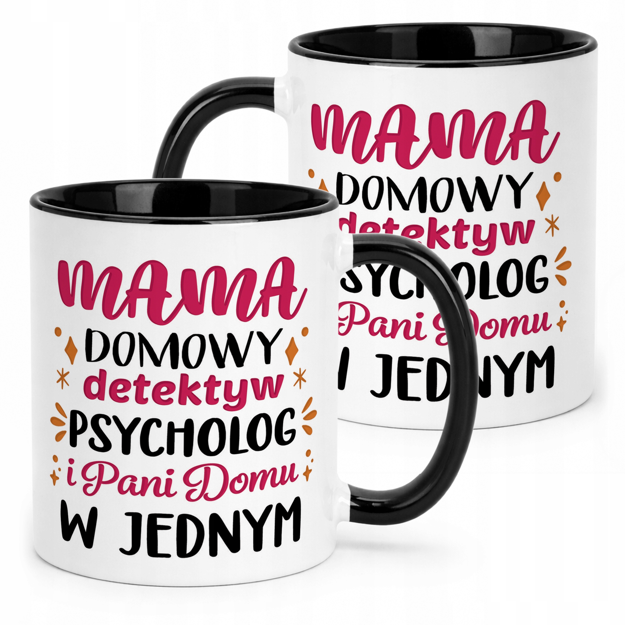 Kubek Czarny Dzień Matki Dla Mamy Prezent Domowy Detektyw Psycholog