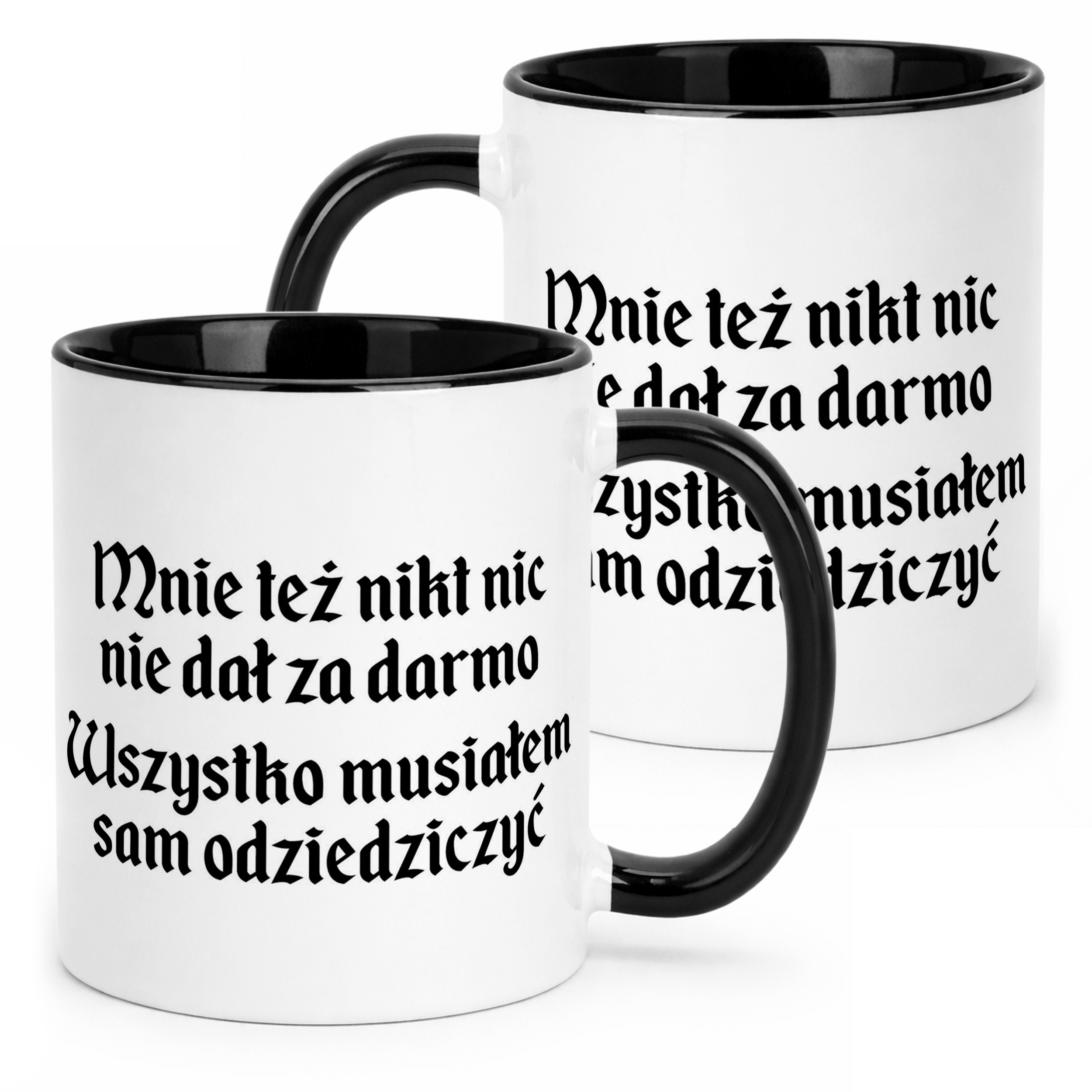 Kubek Czarny 1670 Musiałem Sam Odziedziczyć Jan Paweł Prezent