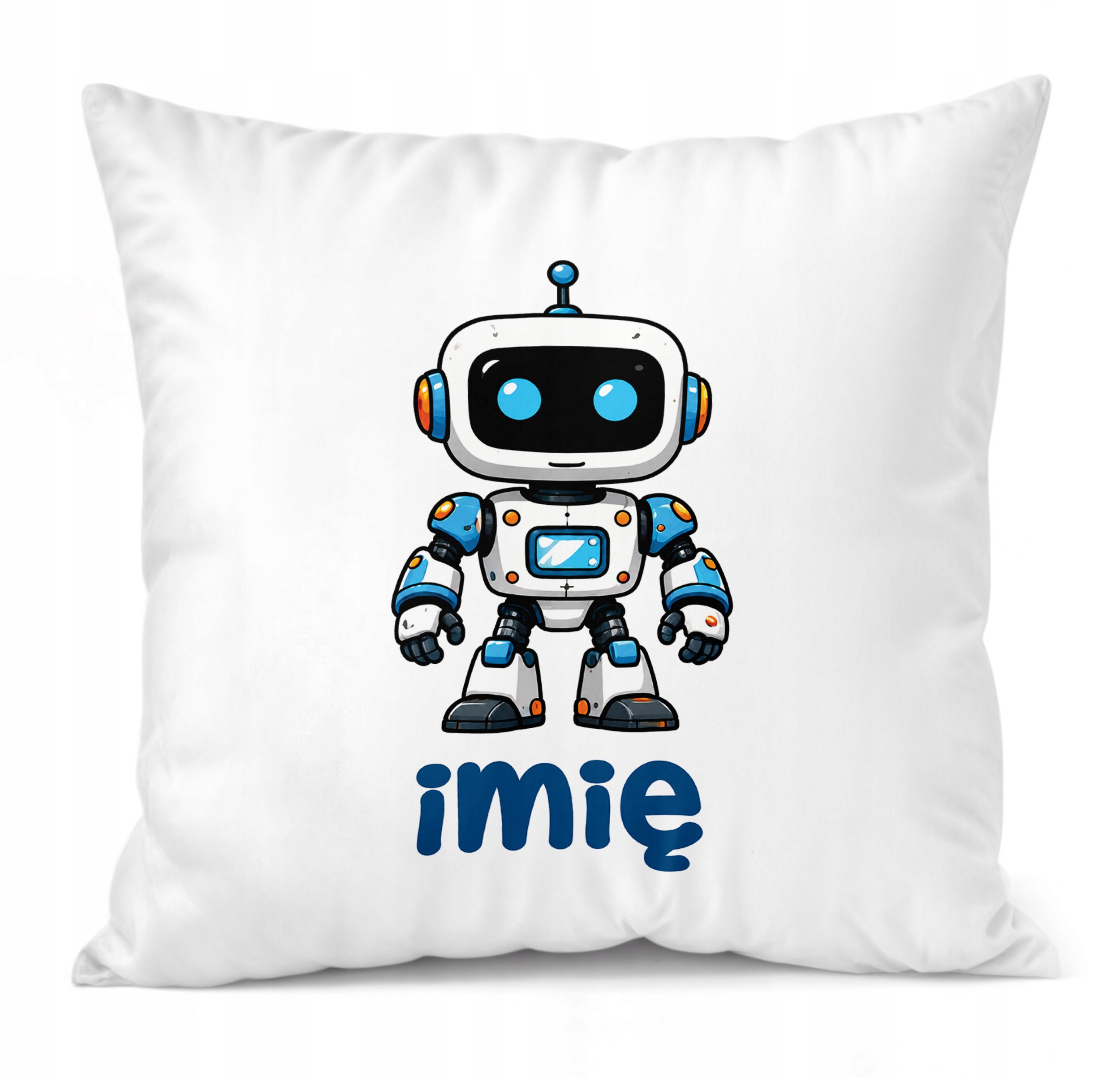 Zestaw Personalizowany Kubek Czarny Poduszka Robot Prezent