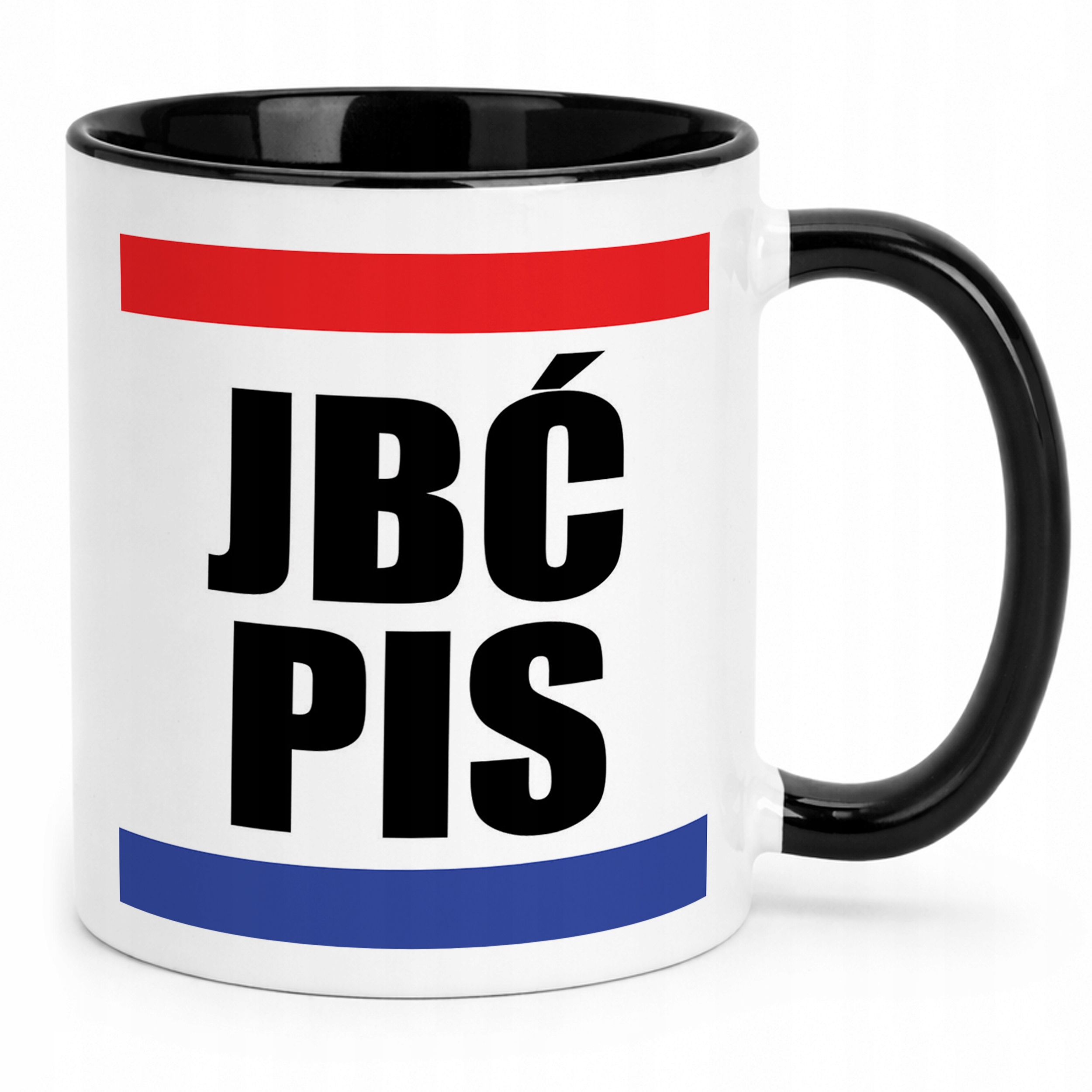 Kubek Czarny PIS 8 Gwiazdek Polityka Prezent Upominek