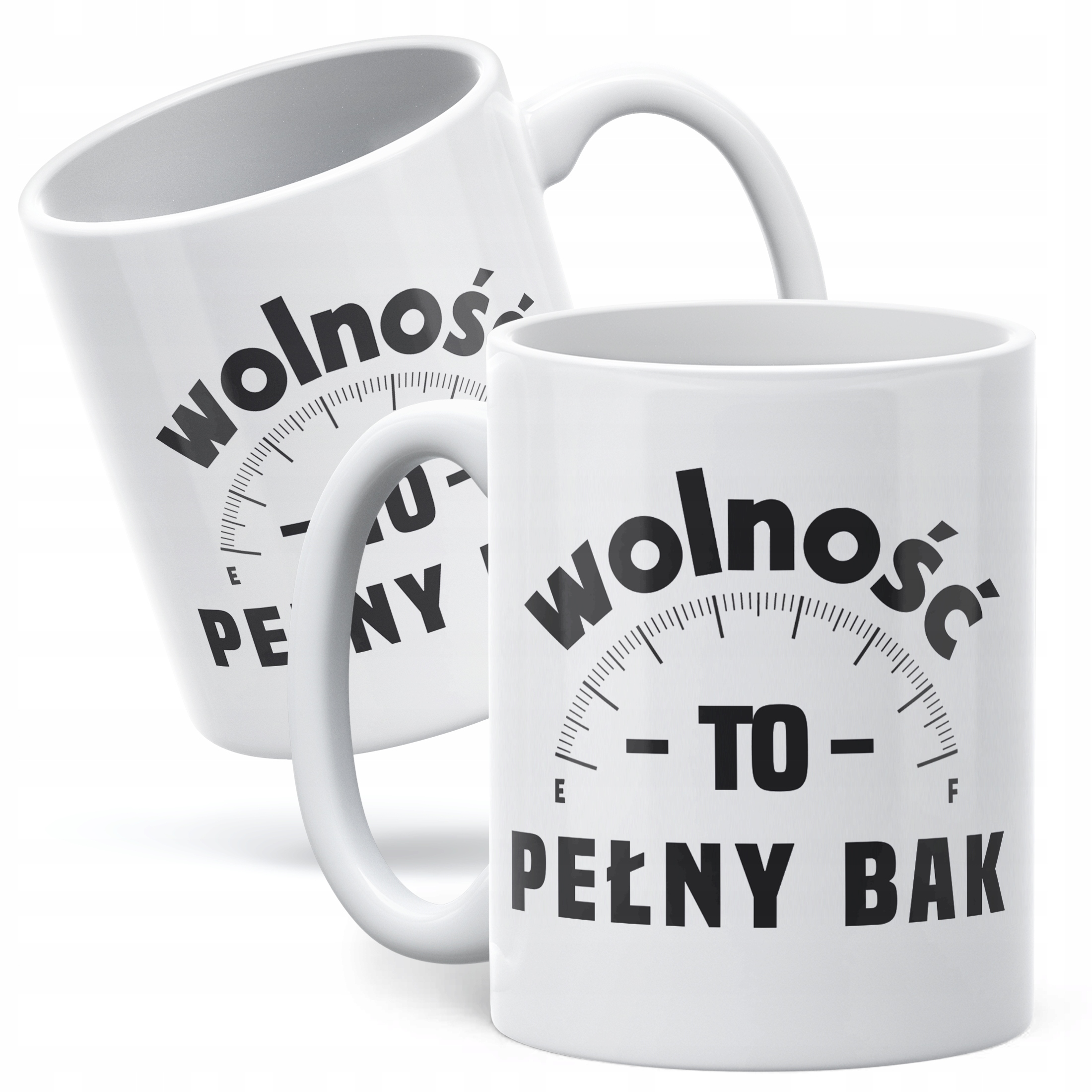 Kubek ceramiczny Wolność To Pełny Bak Dla Fanów Motoryzacji Prezent