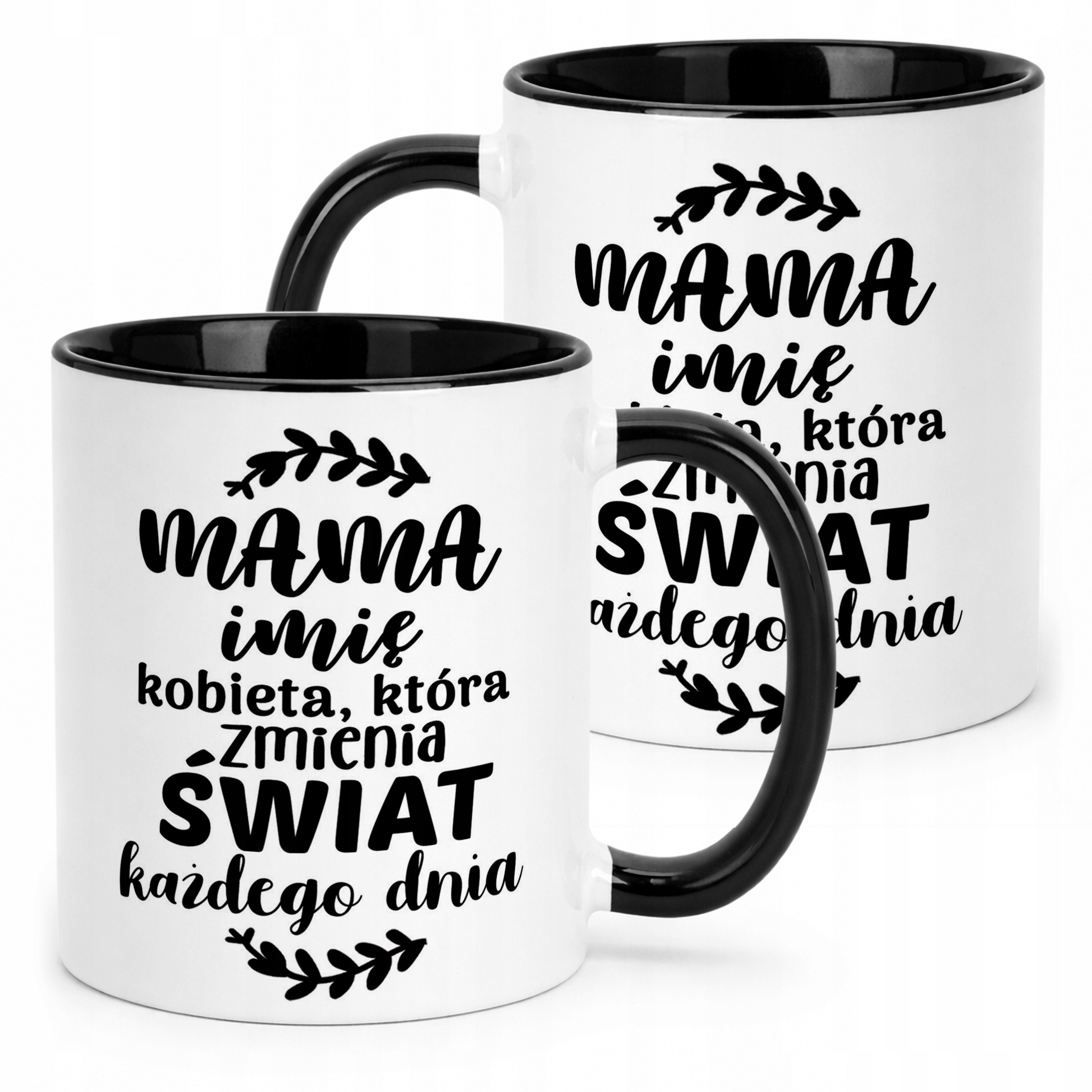 Kubek Czarny Personalizowany Dzień Matki Dla Mamy Prezent Upominek