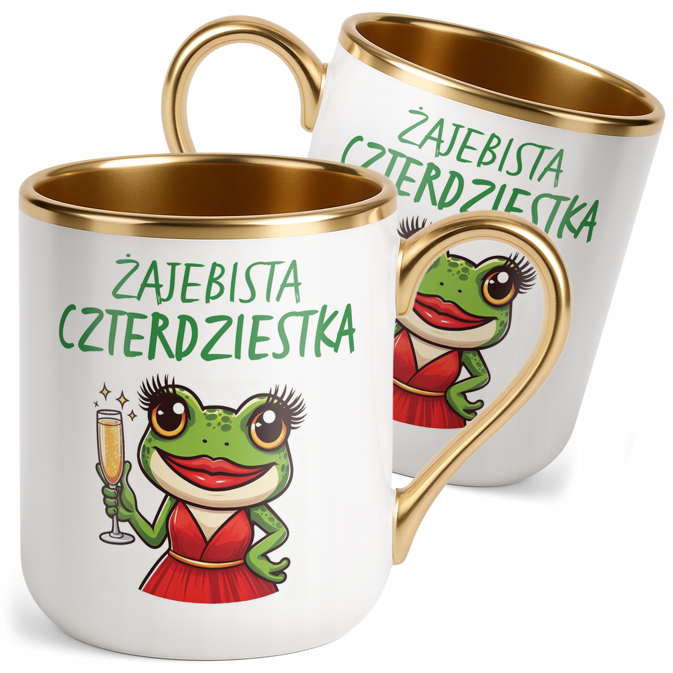 Kubek Premium Złoty Żajebista 40 Dla Kobiety Na Urodziny Prezent
