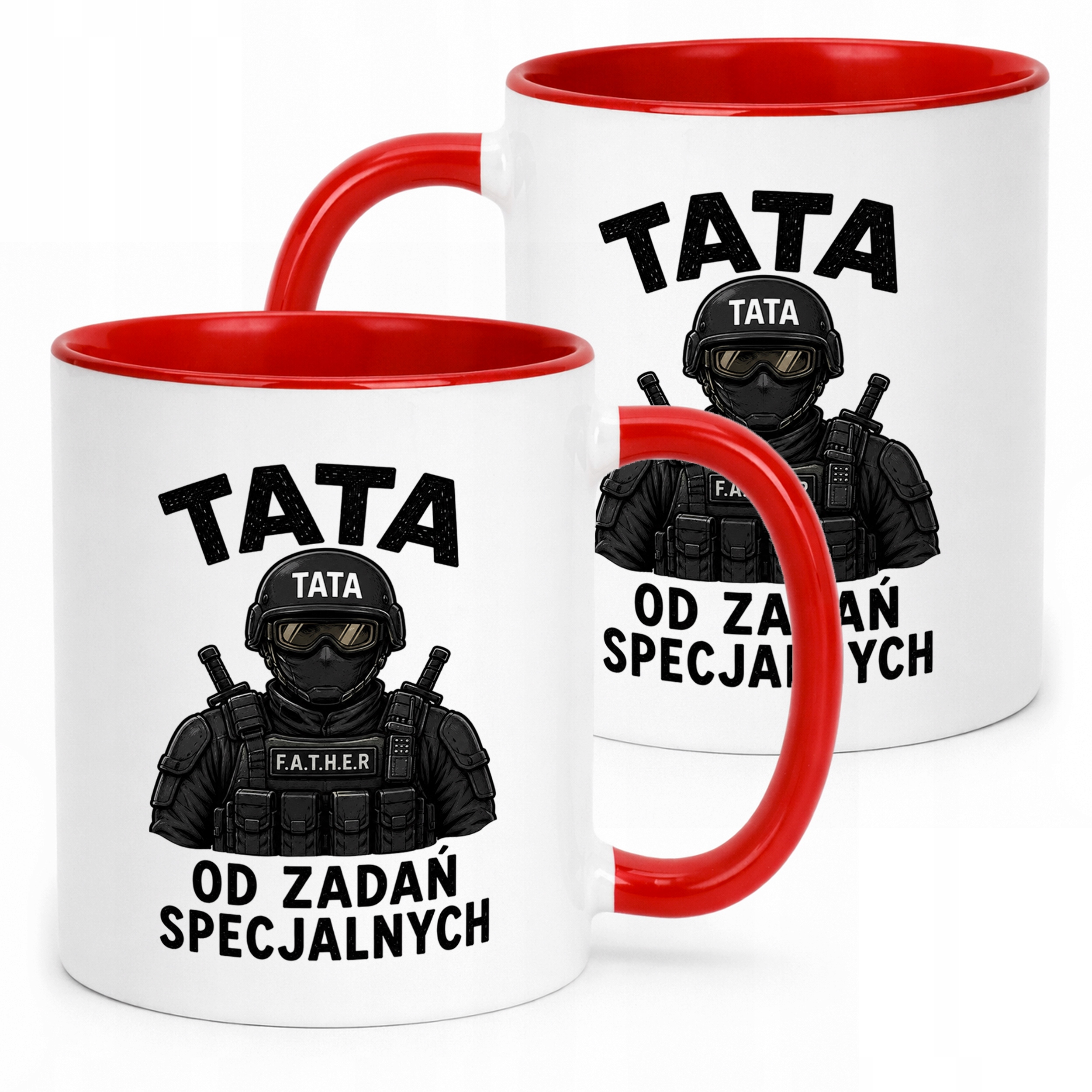 Kubek Czerwony prezent dla taty upominek na Dzień Ojca