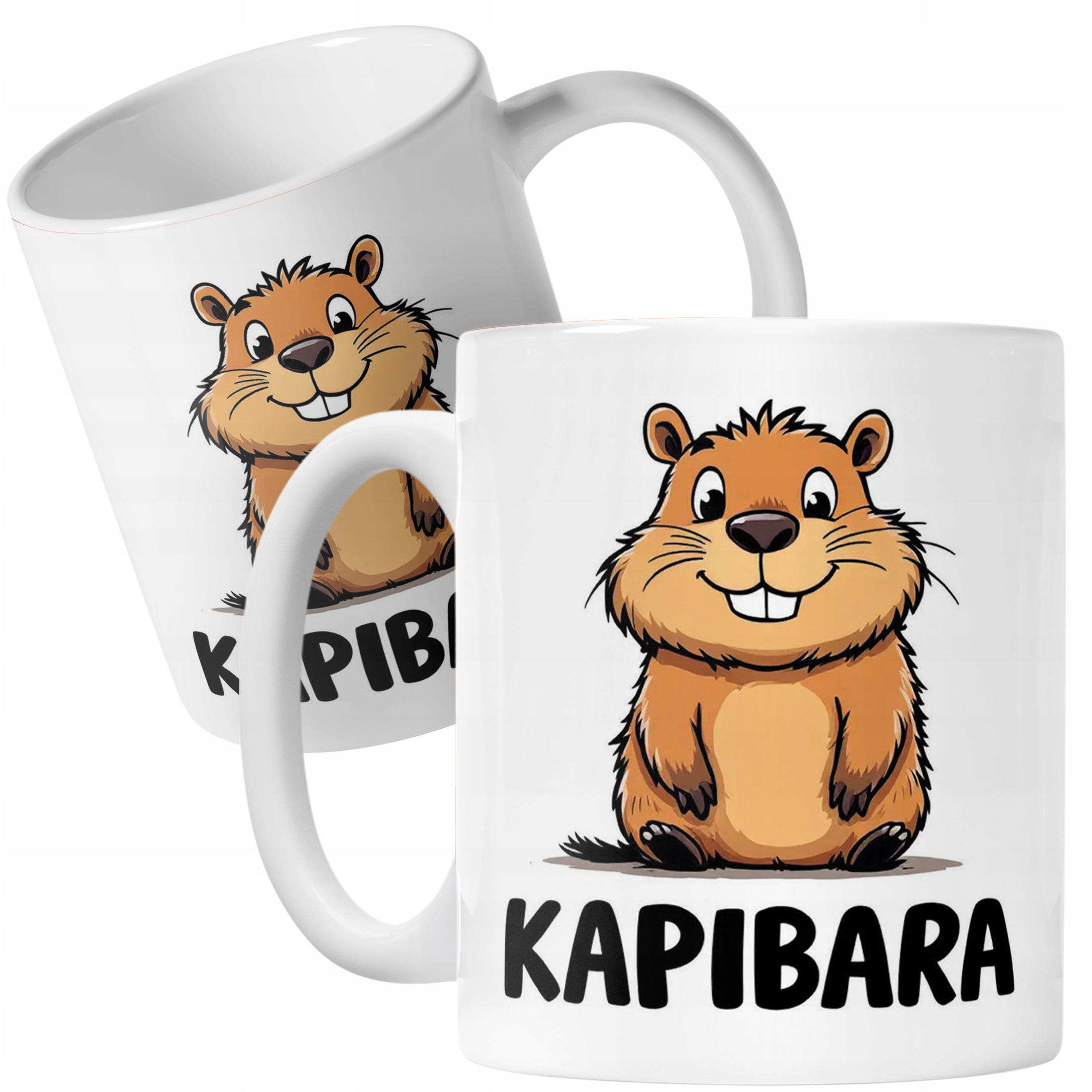 Kubek ceramiczny Kapibara Capybara Zwierzak Słodki Dla Dzieci Prezent