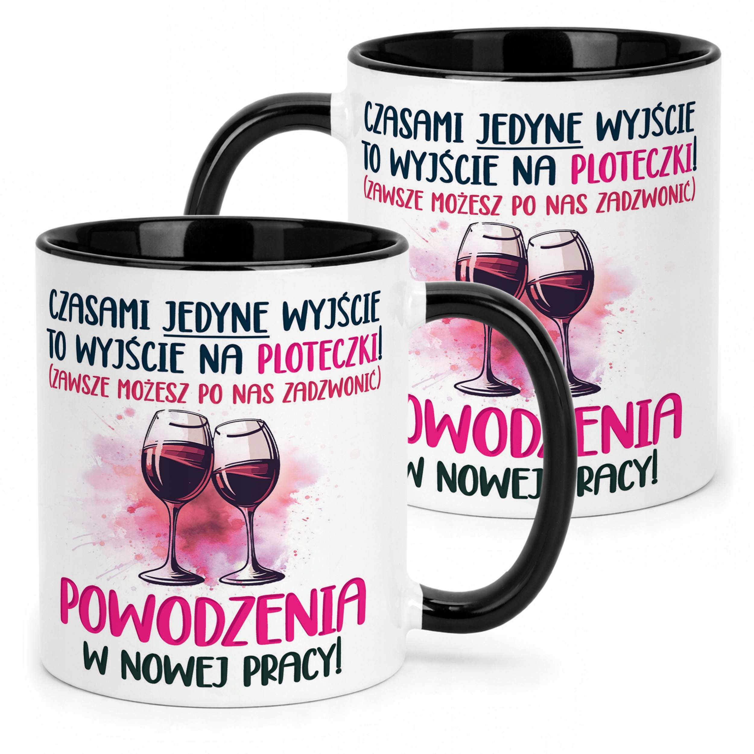 Kubek Czarny Pożeganie Odejście z Pracy Dla Kolegi Koleżanki Prezent