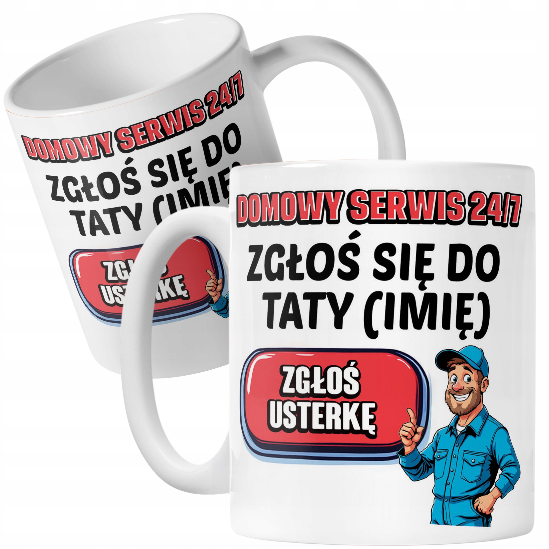 Kubek ceramiczny Personalizowany Dzień Ojca Zgłoś Się Do Taty Prezent