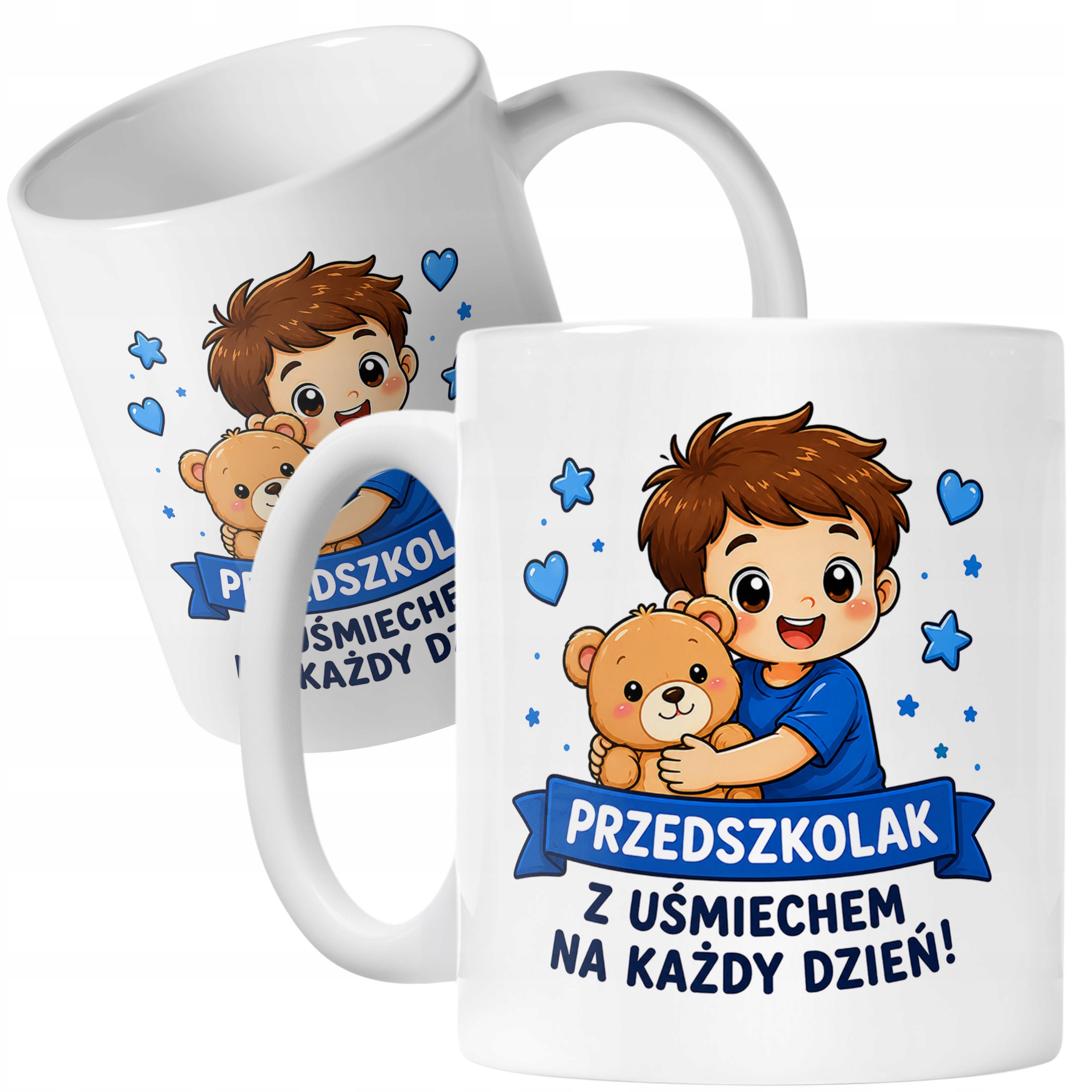 Biały Kubek z nadrukiem Przedszkolak Szkoła Dla Dzieci Prezent