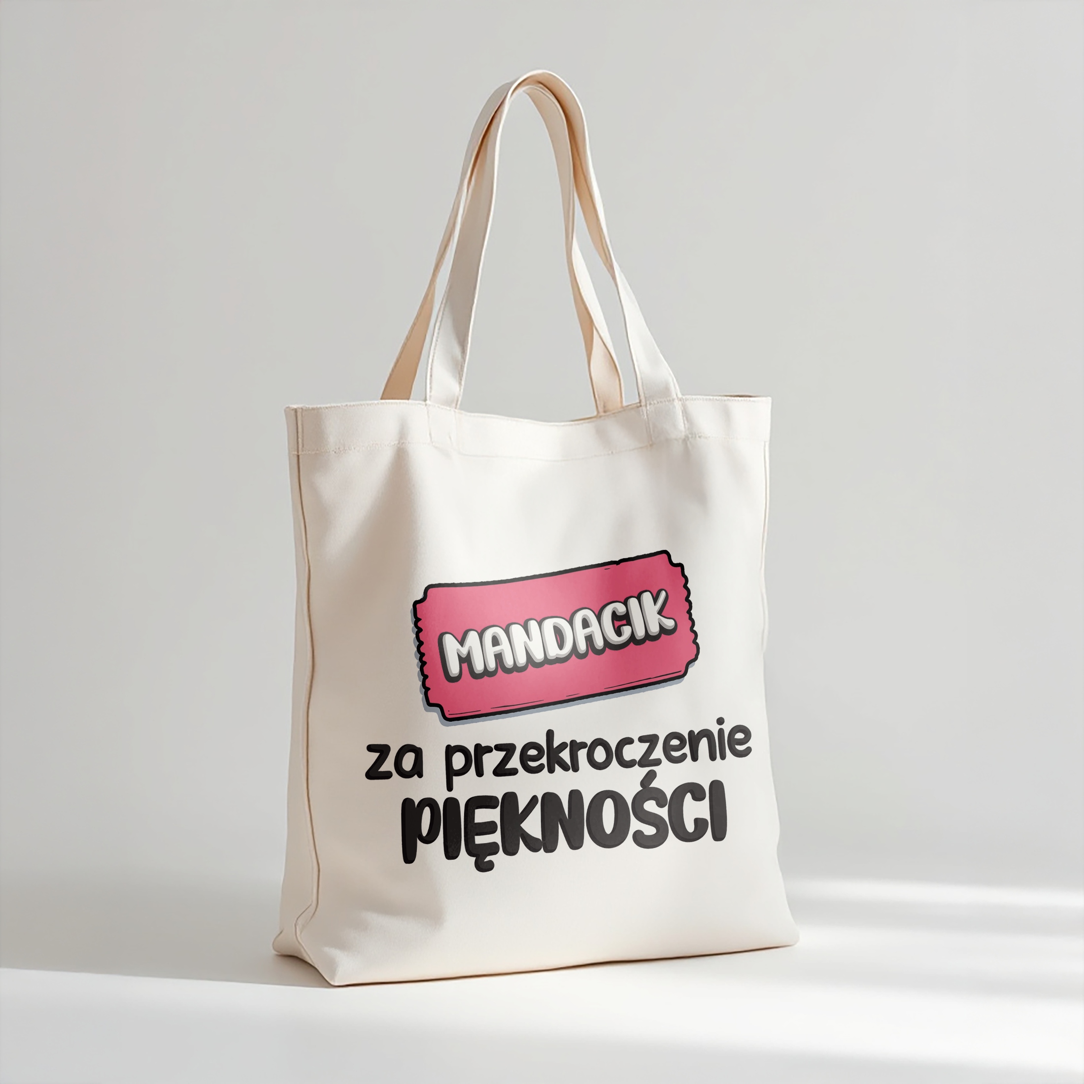 Torba bawełniana premium Mandacik Za Przekroczenie Piękności Prezent