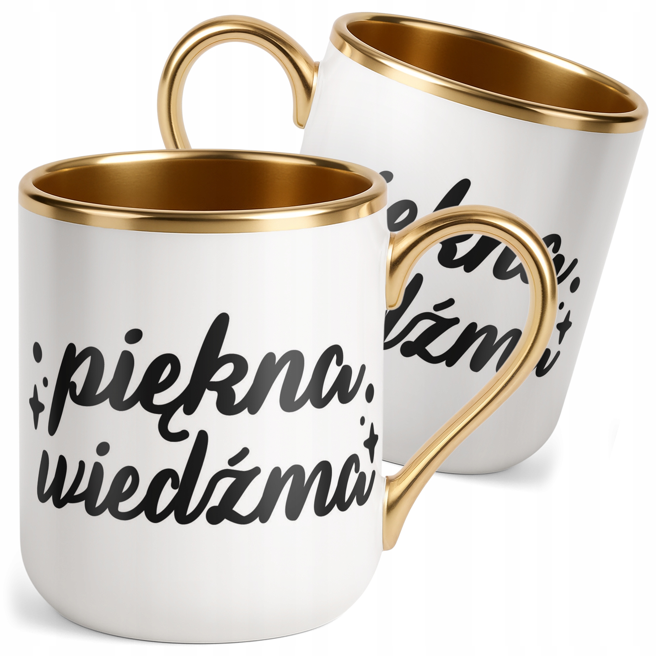 Kubek Premium Złoty Halloween Piękna Wiedźma Dla Kobiety Prezent