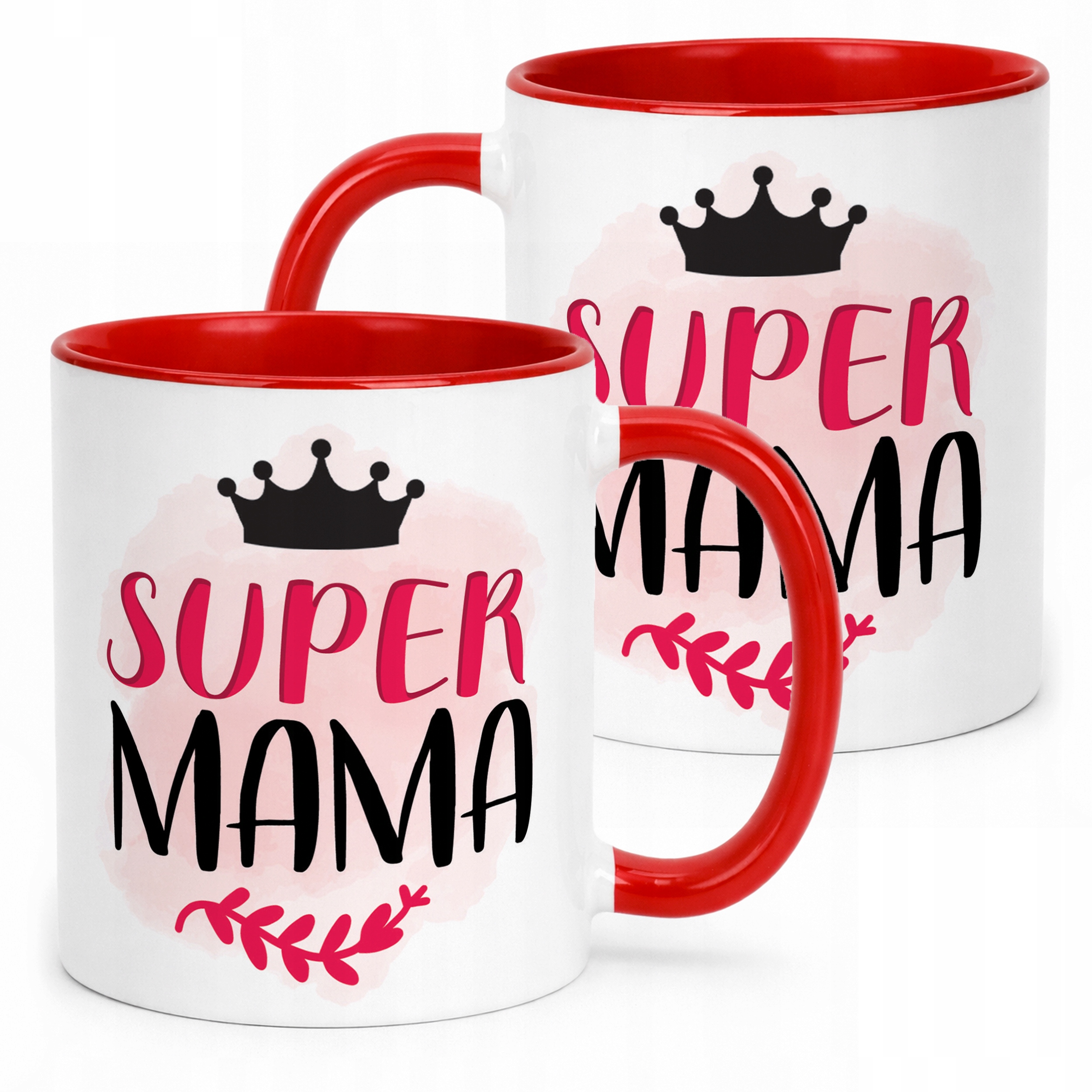 Kubek Czerwony Dzień Matki Dla Mamy Prezent Upominek Super Mama