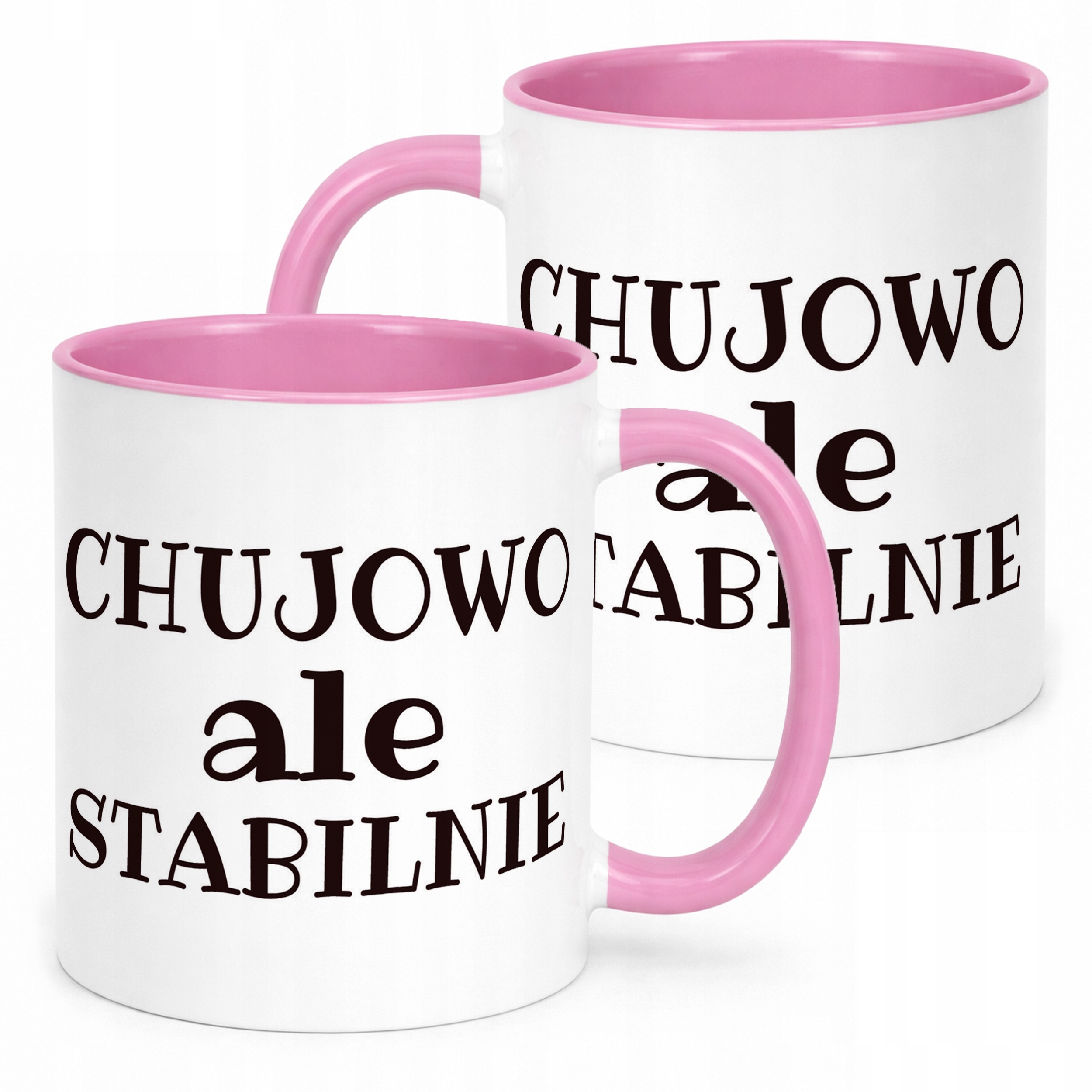 Kubek Różowy Ch**owo Ale Stablinie Śmieszny Zabawny Prezent