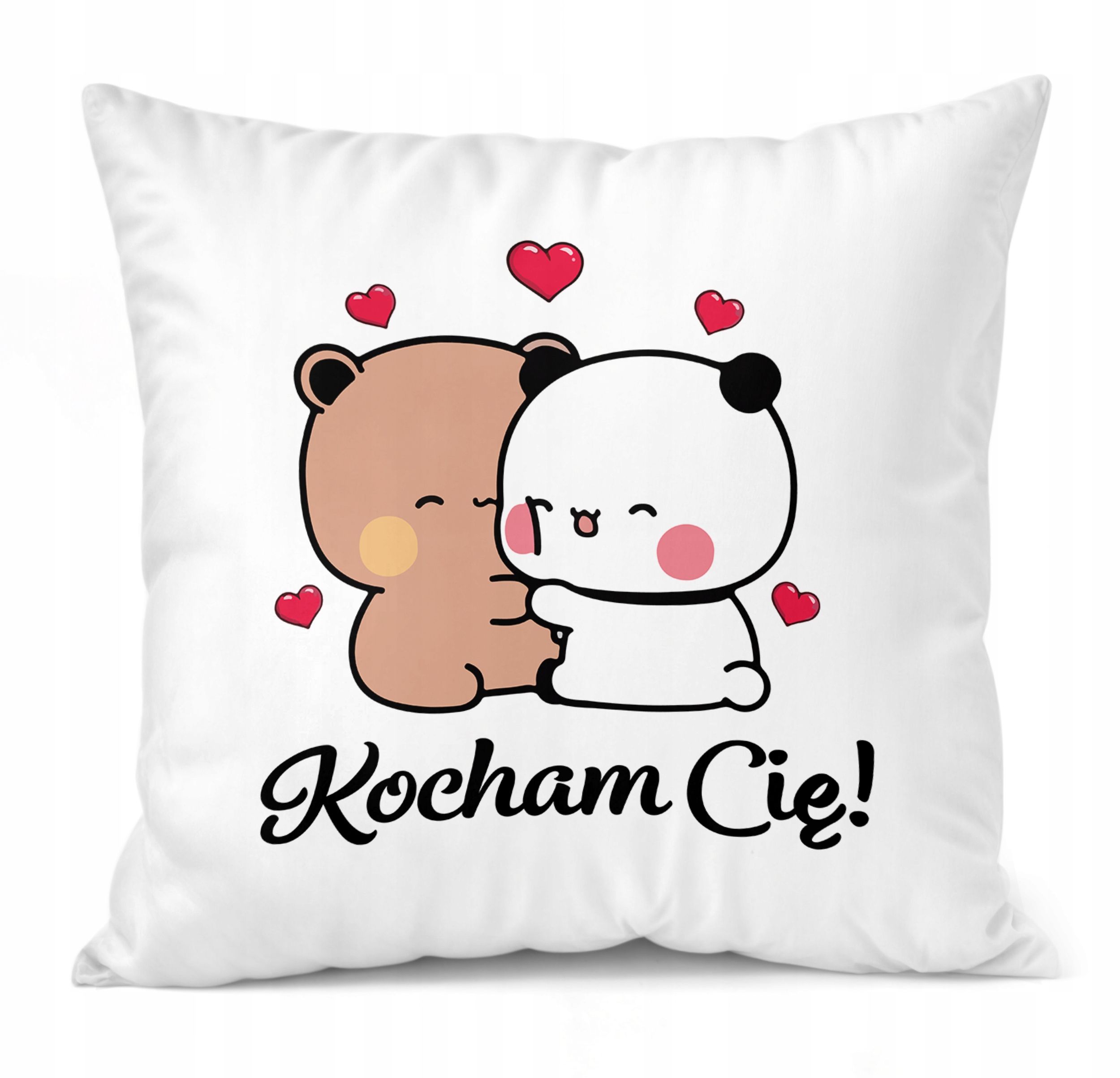 Zestaw Kubek + Poduszka 38×38 cm Walentynki Bubu i Dudu Kocham Cię