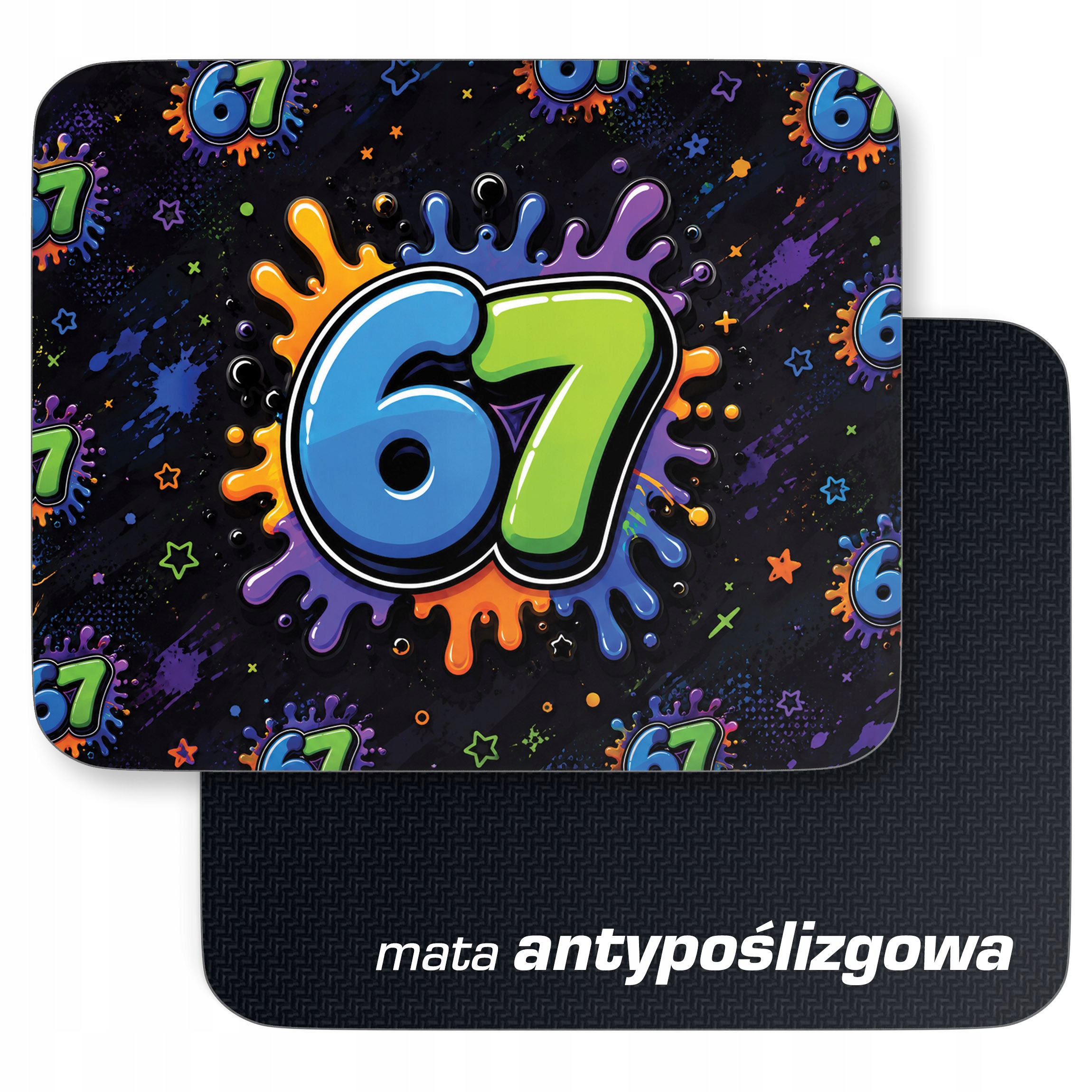 Podkładka pod mysz z nadrukiem 67 Six Seven dla graczy
