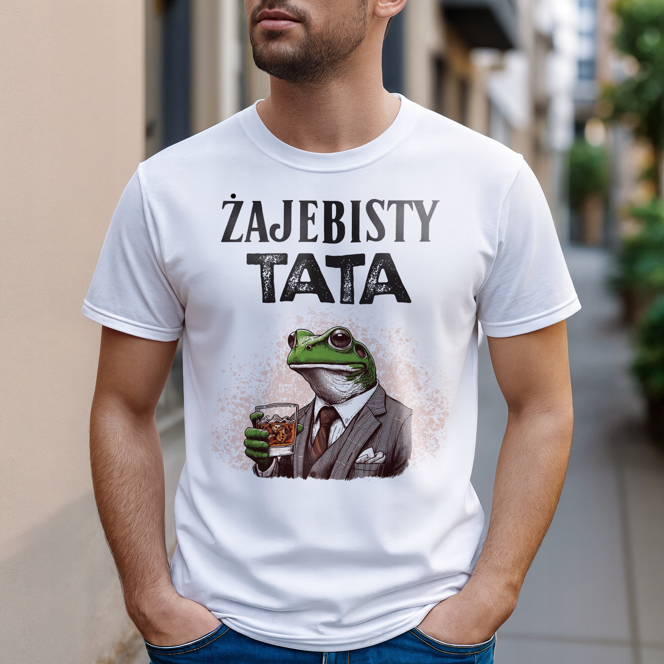 Koszulka biała męska Dzień Ojca Dla Taty Prezent r. 3XL