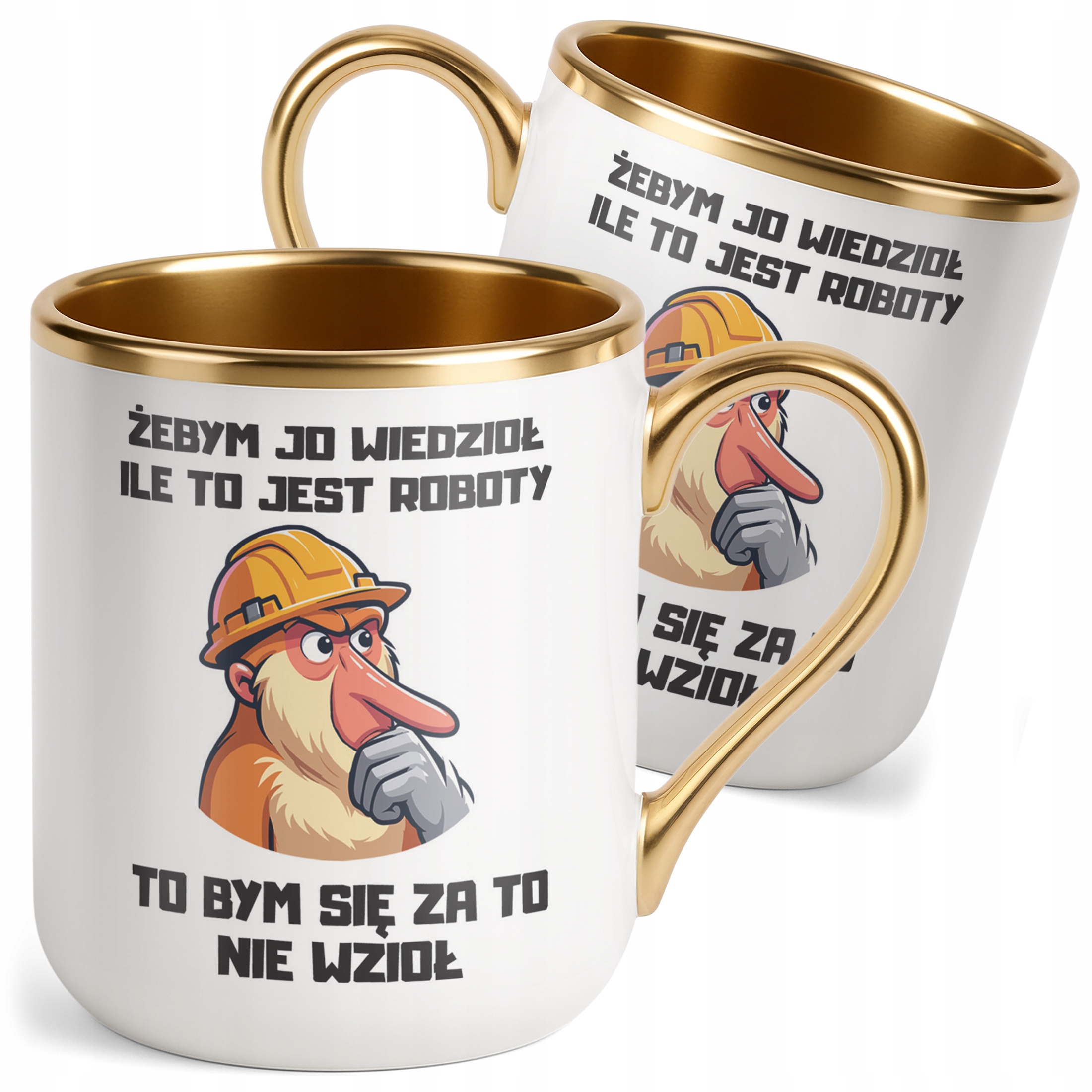 Kubek Premium Złoty Janusz Nosacz Do Pracy Zabawny Prezent