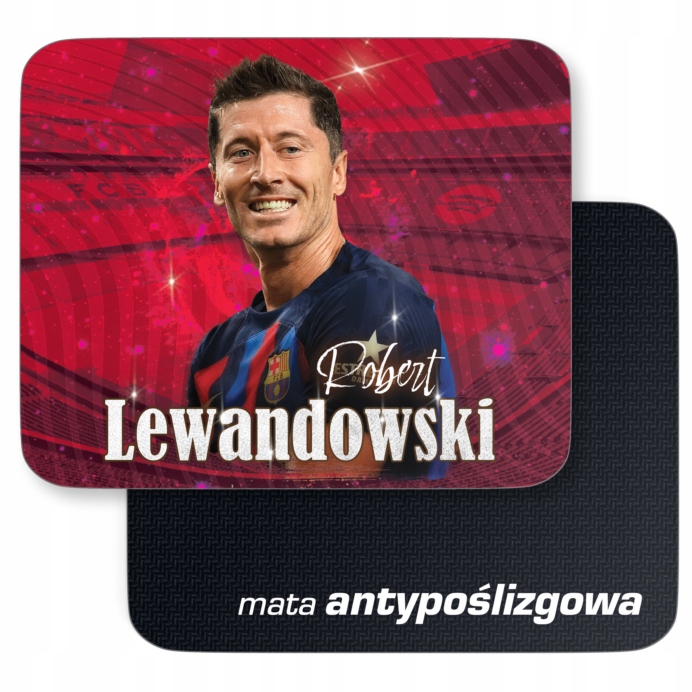 Podkładka pod mysz 22×18 cm Robert Lewandowski dla kibiców FC Barcelona