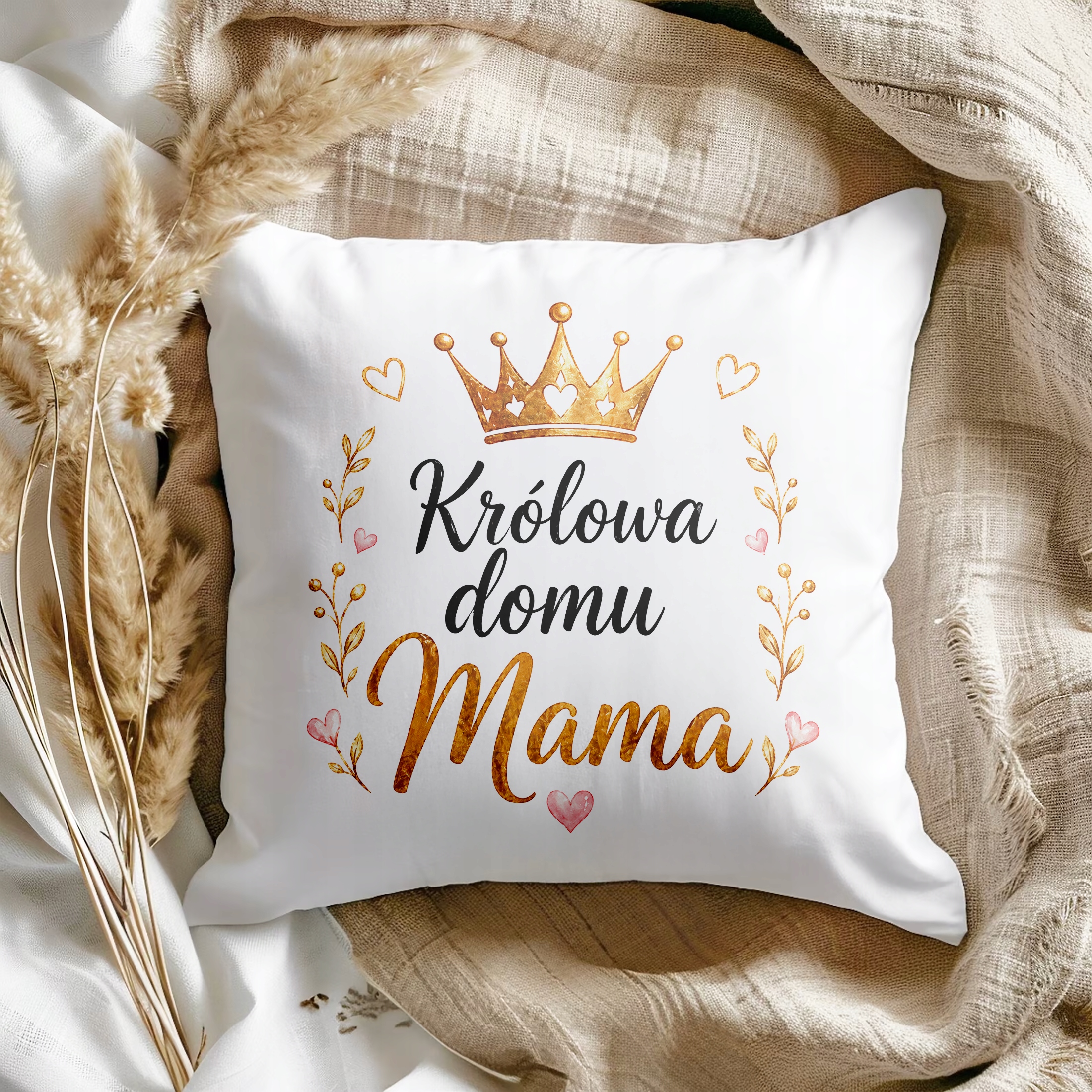 Poduszka dla mamy 38x38cm prezent na Dzień Matki wyjątkowy upominek mamy