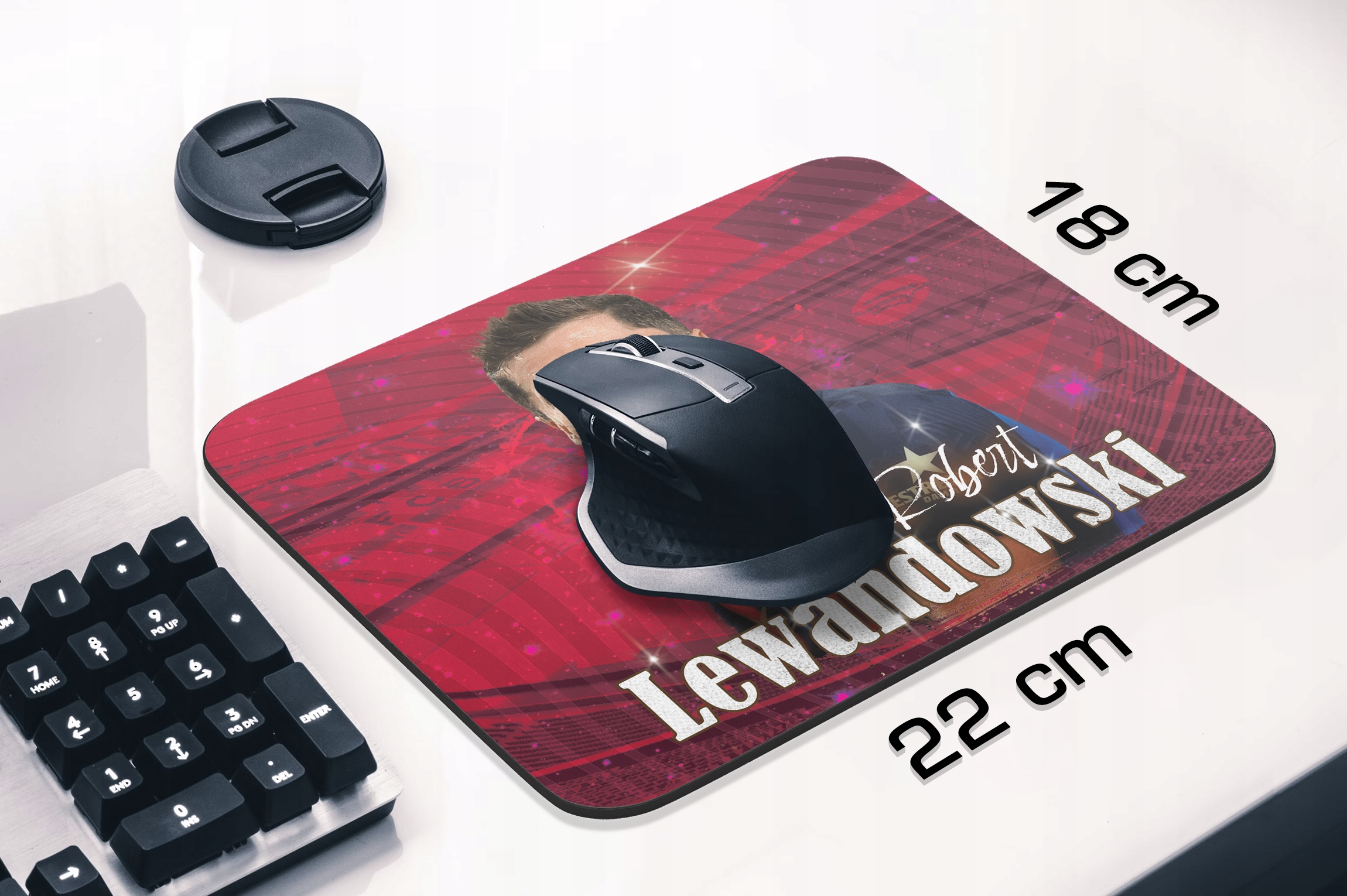 Podkładka pod mysz 22×18 cm Robert Lewandowski dla kibiców FC Barcelona